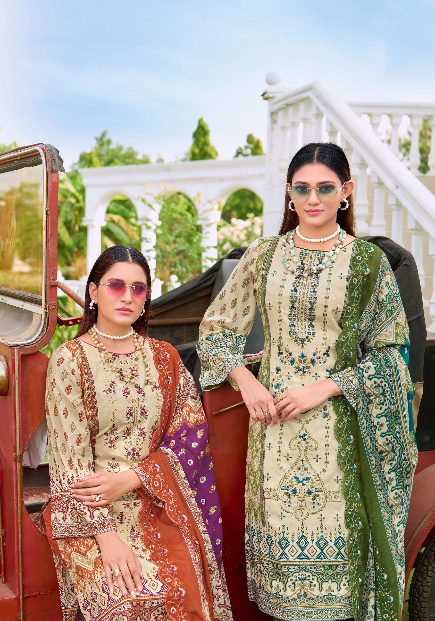 ALOK SUITS BIN SAEED VOL 15 COTTON DIGITAL PRINTS WITH FANCY WORK SUIT