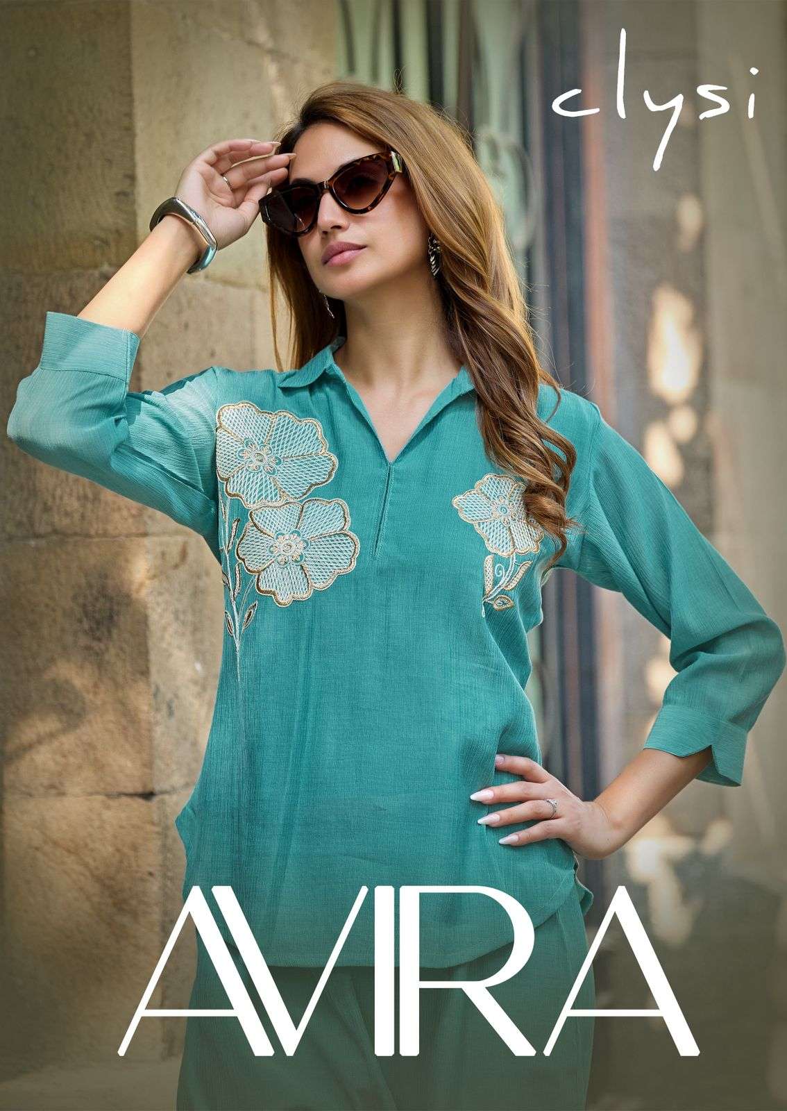 CLYSI AVIRA VISCOSE FANCY COOL SUMMER WEAR LADIES TOP WITH BOTTOM PAIR 