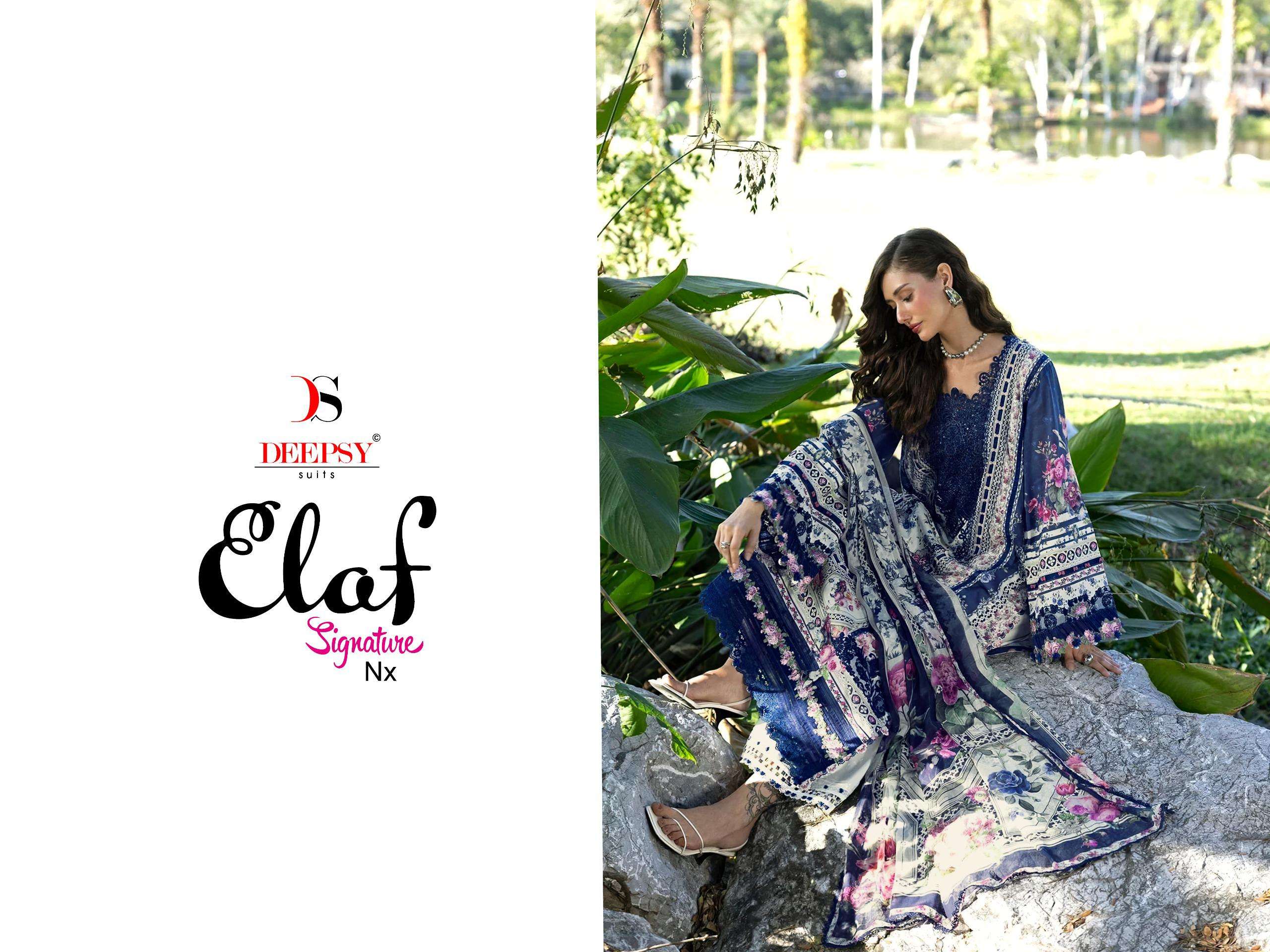 DEEPSY SUITS ELAF SIGNATURE NX COTTON HEAVY PATCH EMBROIDERY WORK SUIT