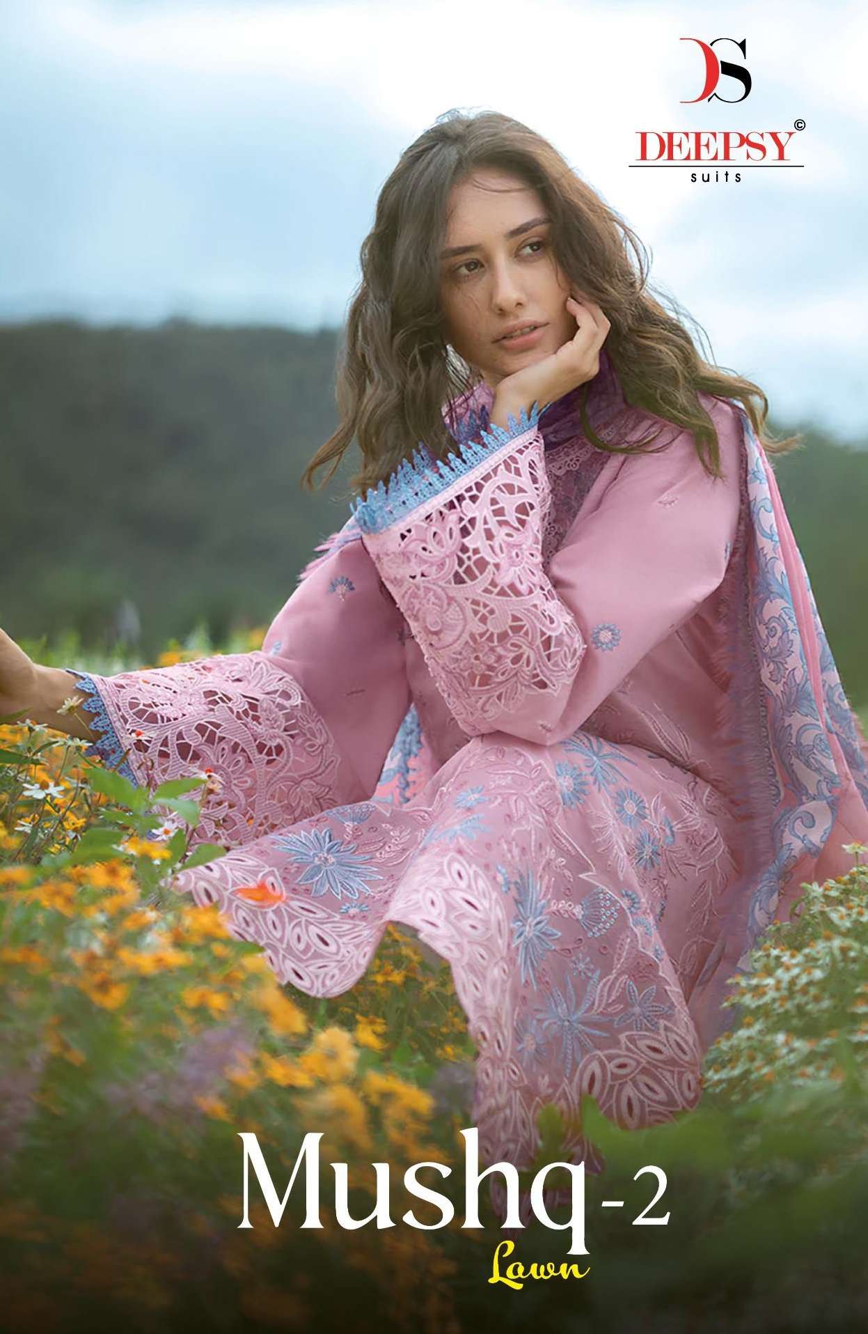 DEEPSY SUITS MUSHQ LAWN COLLECTION VOL 2 COTTON HEAVY EMBROIDERY WORK SUIT