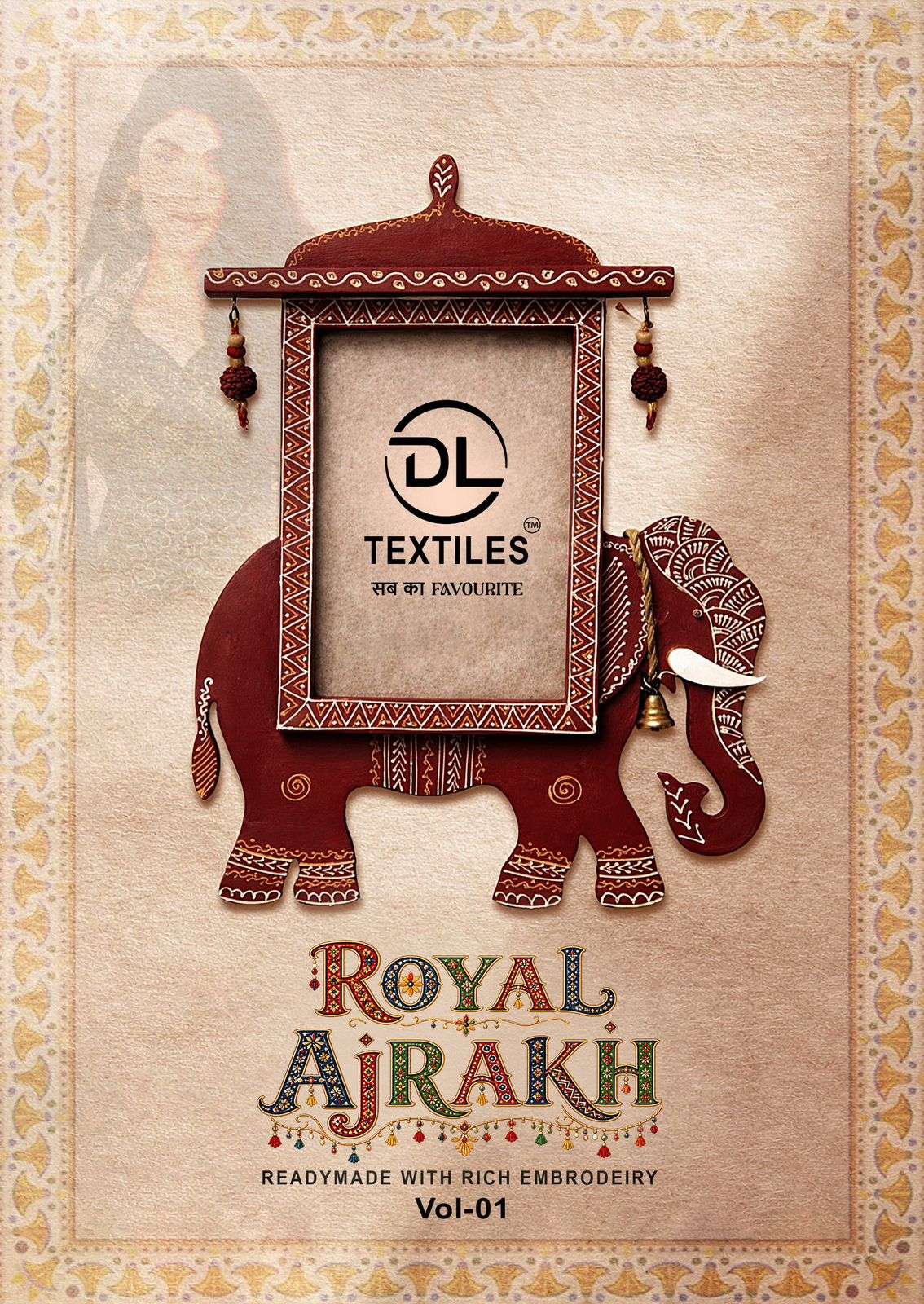 DL TEXTILES ROYAL AJRAKH COTTON PRINTS READY MADE LADIES SUIT