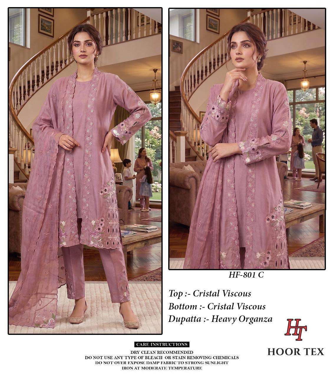HOOR TEX HF 801 VISCOSE DESIGNER WORK READY MADE LADIES SUIT