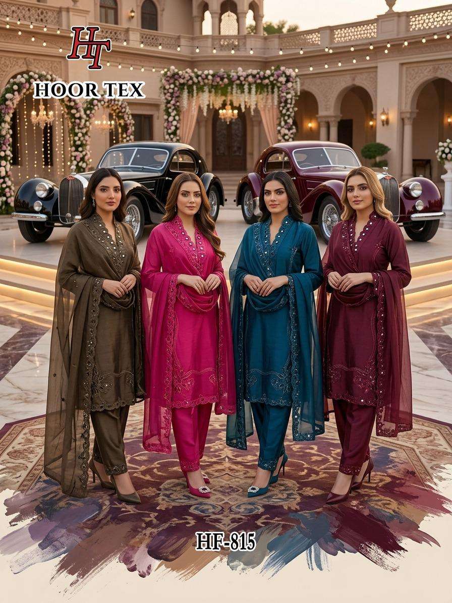 HOOR TEX HF 815 VISCOSE DESIGNER WORK READY MADE PAKISTANI SUIT