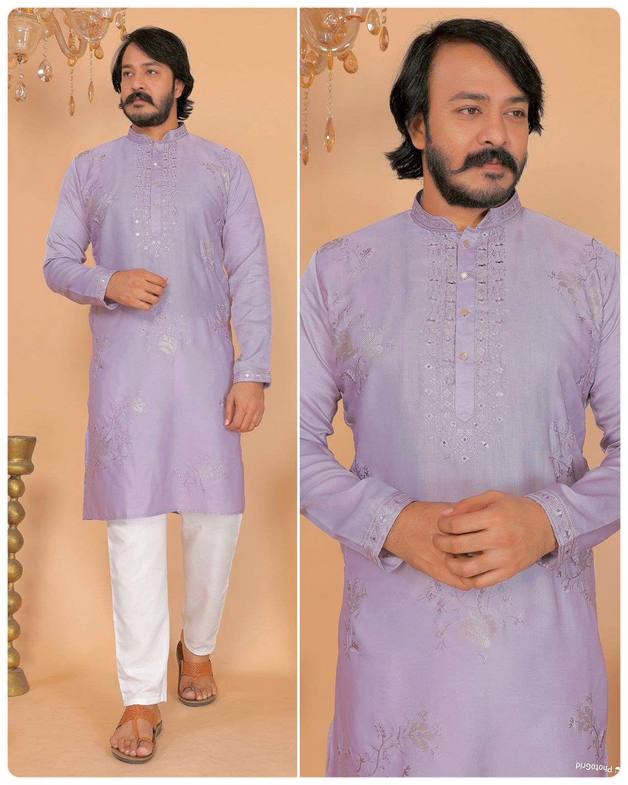 INLI UTSAV 11.0 SILK ETHNIC WEAR MENS KURTA WITH PYJAMA PAIR 