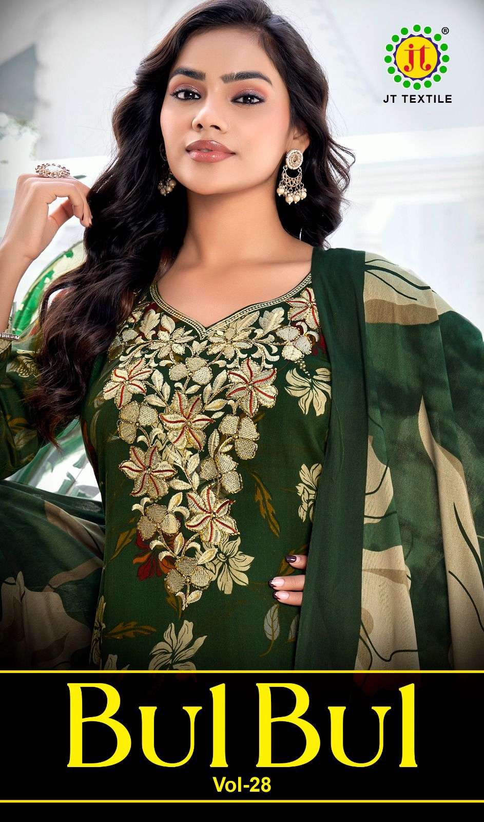 JT BULBUL VOL 28 RAYON FANCY WORKS LADIES SALWAR SUIT