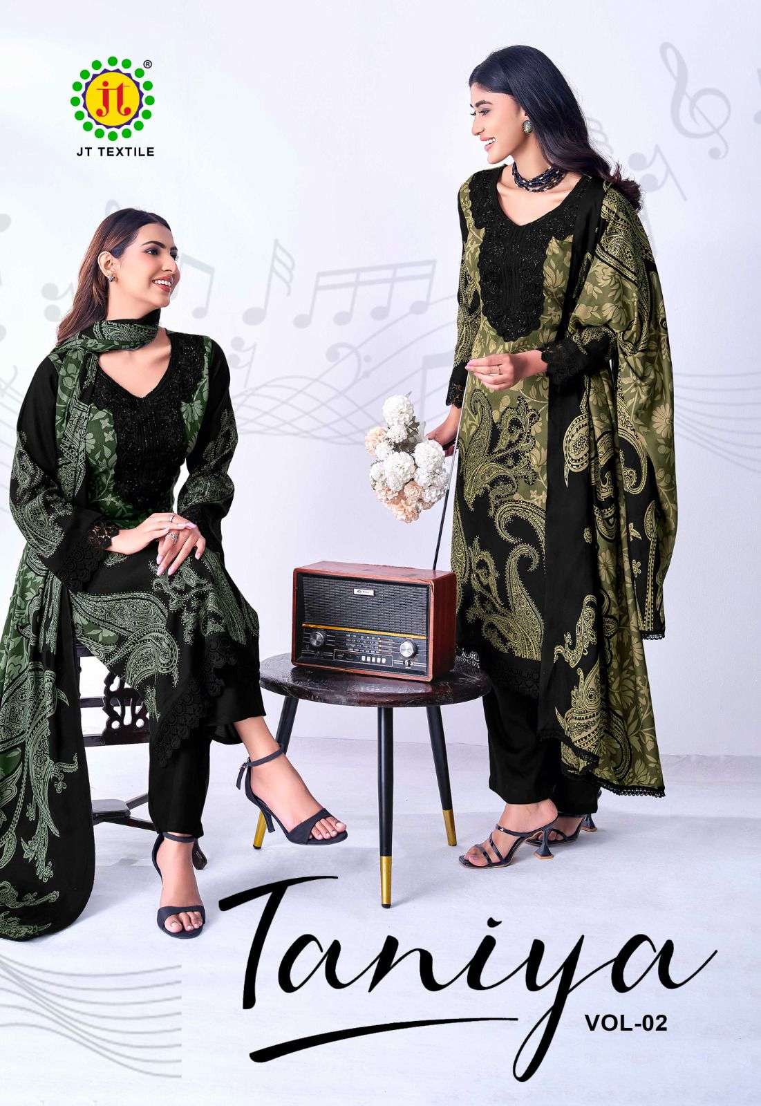JT TANIYA VOL 2 RAYON FANCY WORKS LADIES SALWAR SUIT