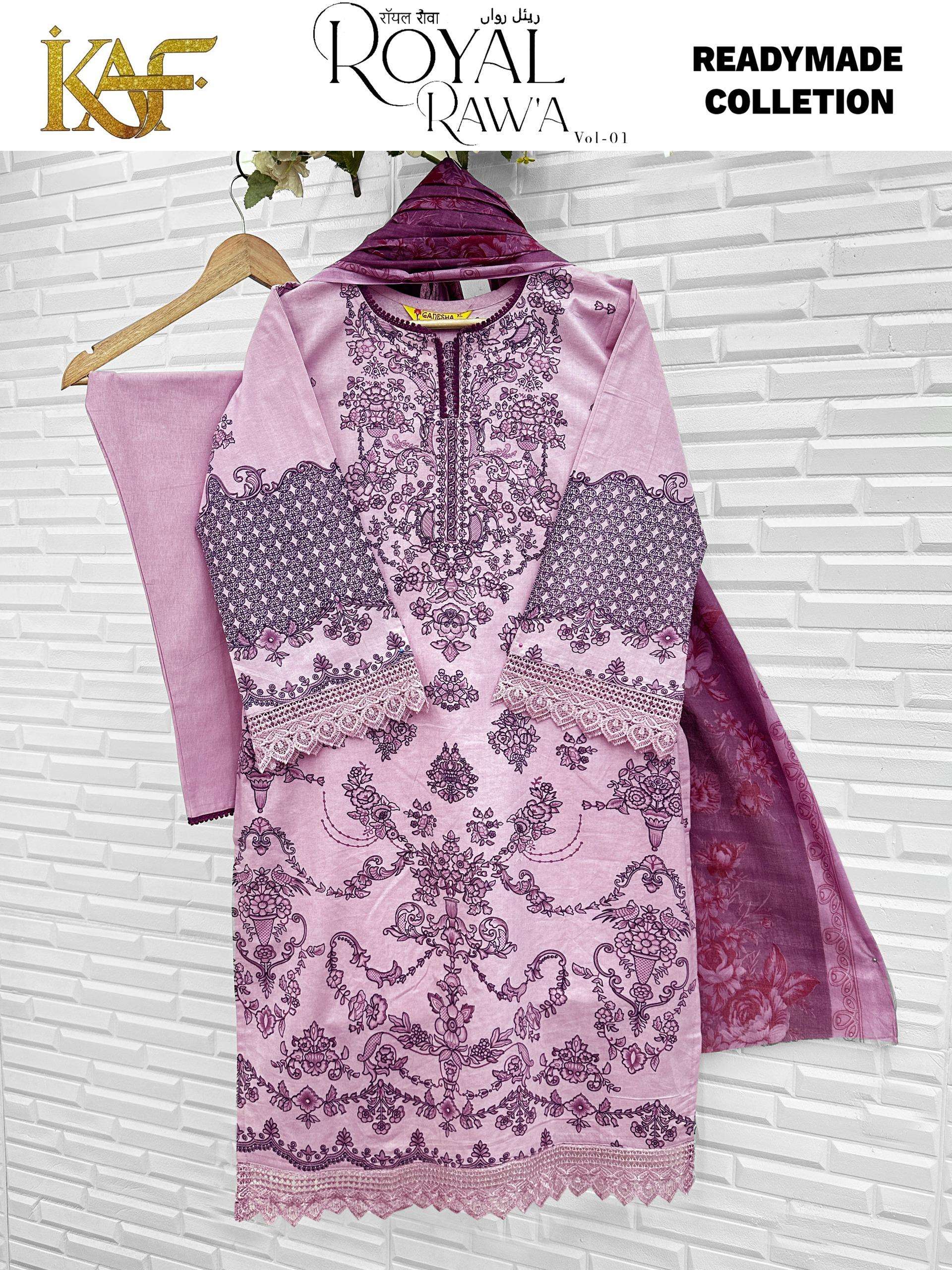 KAF FABRIC ROYAL RAWA VOL 1 READY MADE COLLECTION 