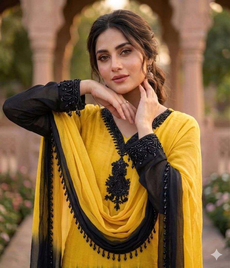 KHAS FASHION D NO 57 EMBROIDERY DESIGNER WORK READY MADE PAKISTANI SUIT