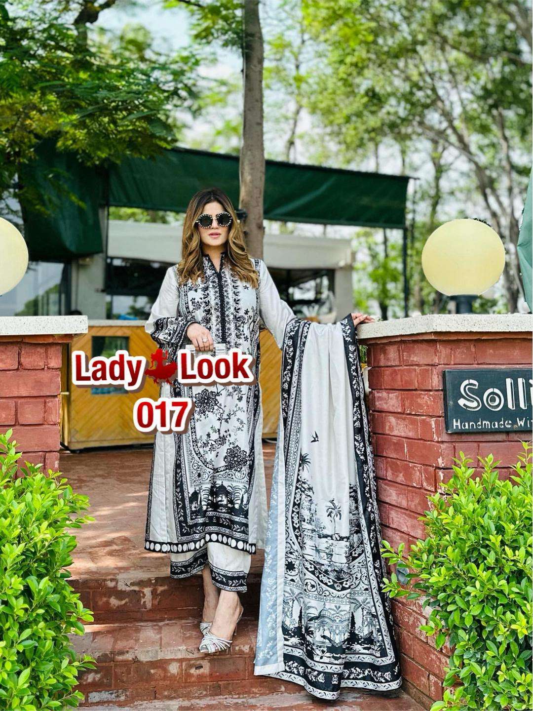 LADY LOOK 017 FANCY EMBROIDERY WORKS PAKISTANI STYLE LADIES SUIT