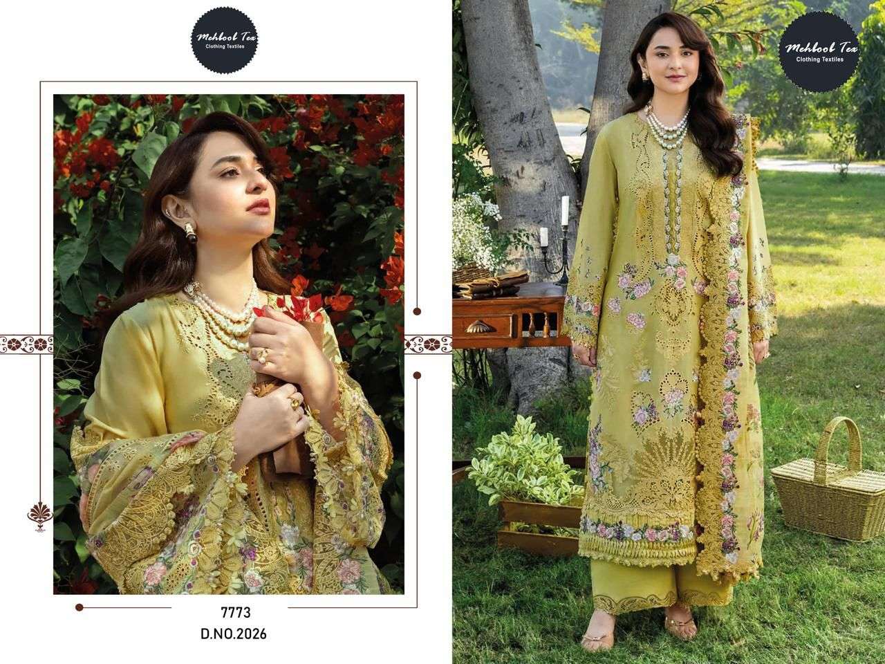 MEHBOOB TEX D NO 2025 & 2026 COTTON WITH HEAVY EMBROIDERY DESIGNER WORK SUIT