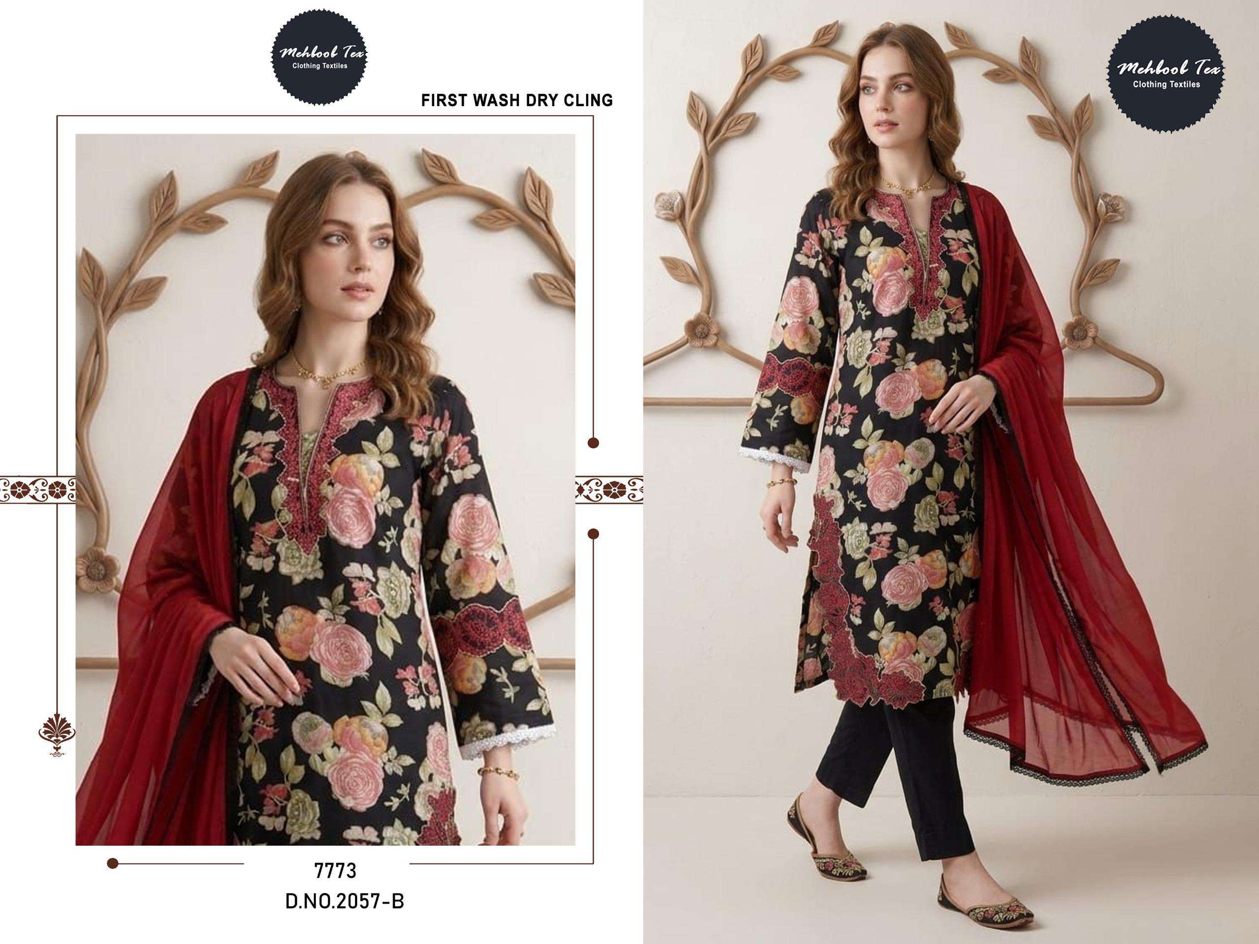 MEHBOOB TEX D NO 2057 RAYON FANCY WORKS READY MADE PAKISTANI SUIT
