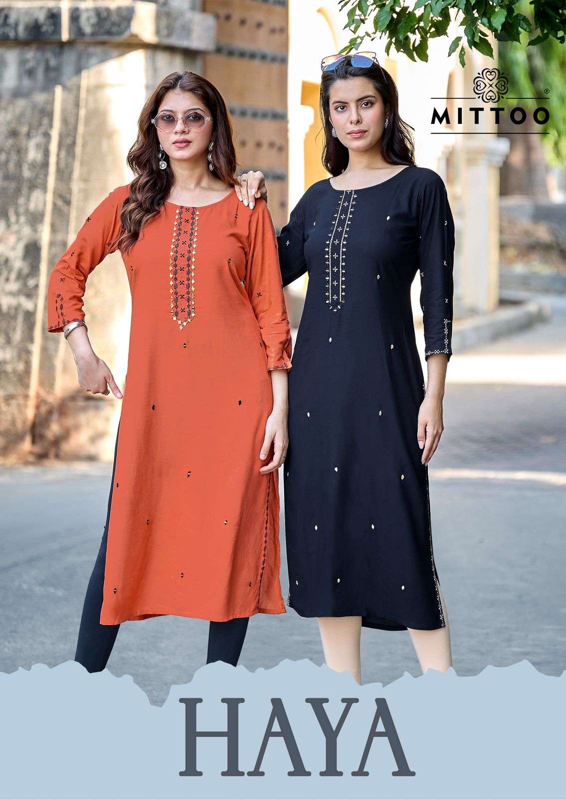 MITTOO HAYA RAYON FANCY WORKS LADIES KURTI 