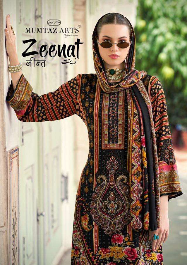 MUMTAZ ARTS ZEENAT VISCOSE DIGITAL PRINT WITH FANCY WORK SUIT