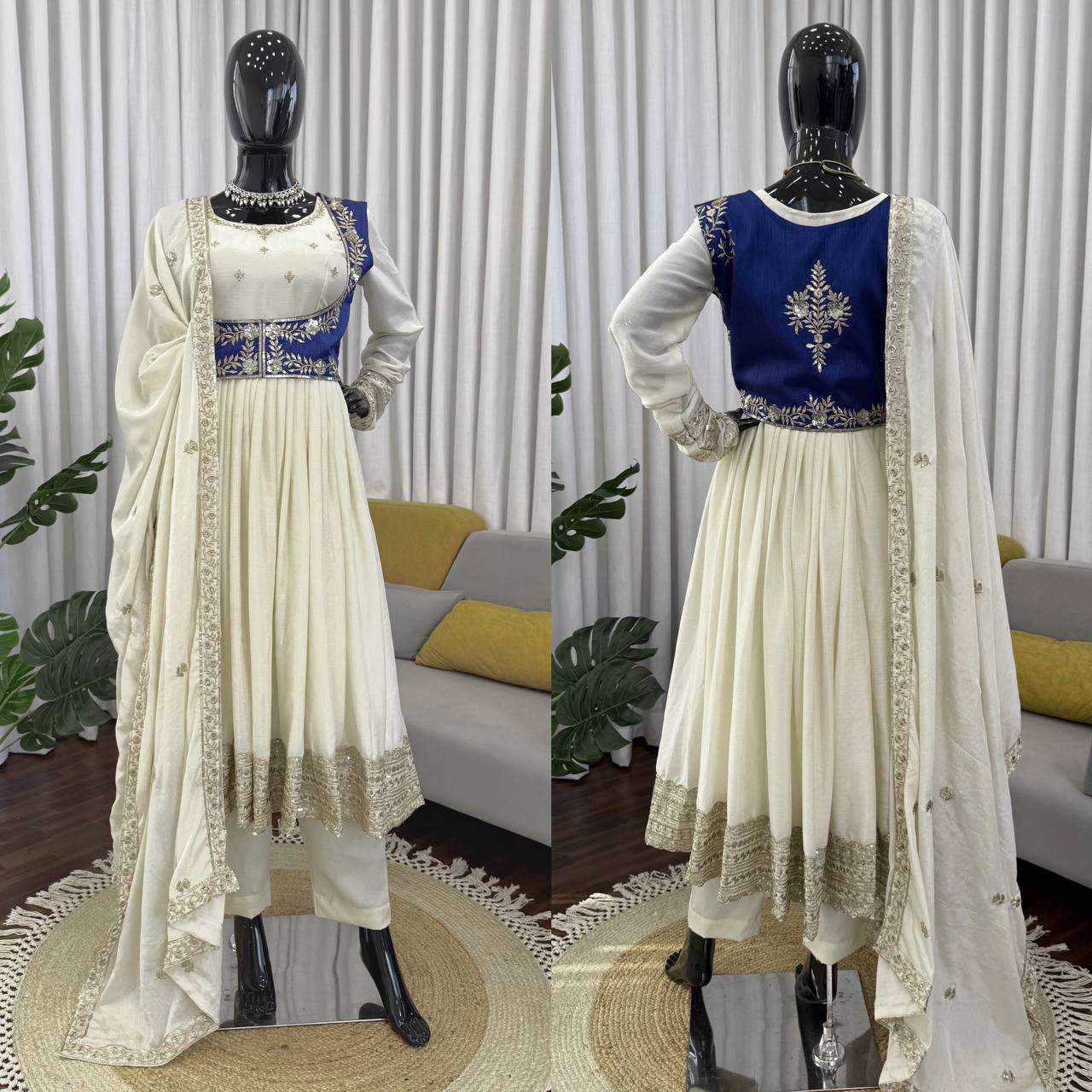 RTC 5957 SILK DESIGNER WORK PARTY WEAR ANARKALI GOWN STYLE LADIES SUIT