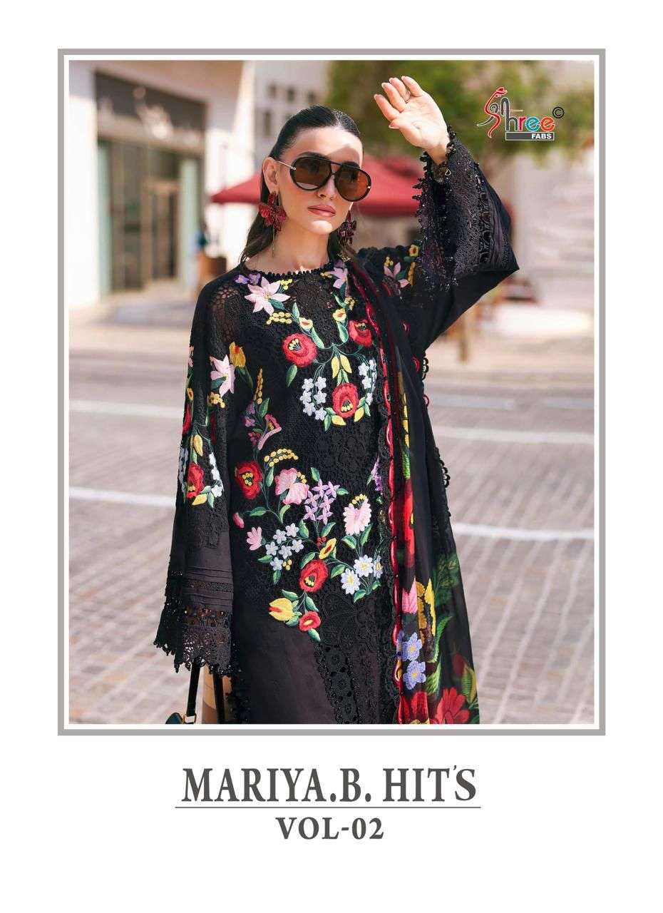 SHREE FABS MARIYA B HITS VOL 2 COTTON HEAVY EMBROIDERY DESIGNER PAKISTANI SUIT