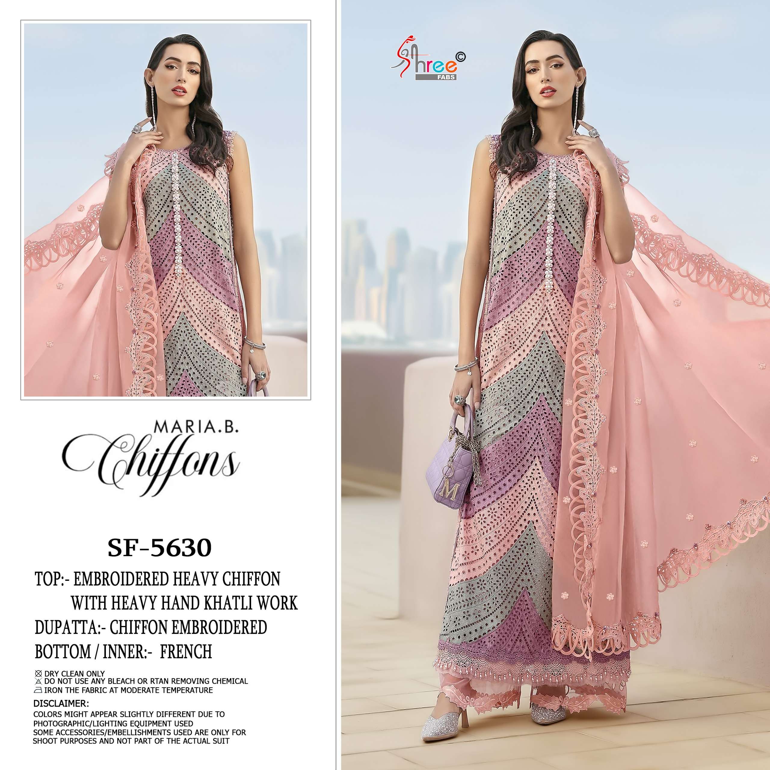SHREE FABS SF 5630 CHIFFON HEAVY EMBROIDERED DESIGNER PAKISTANI SUIT