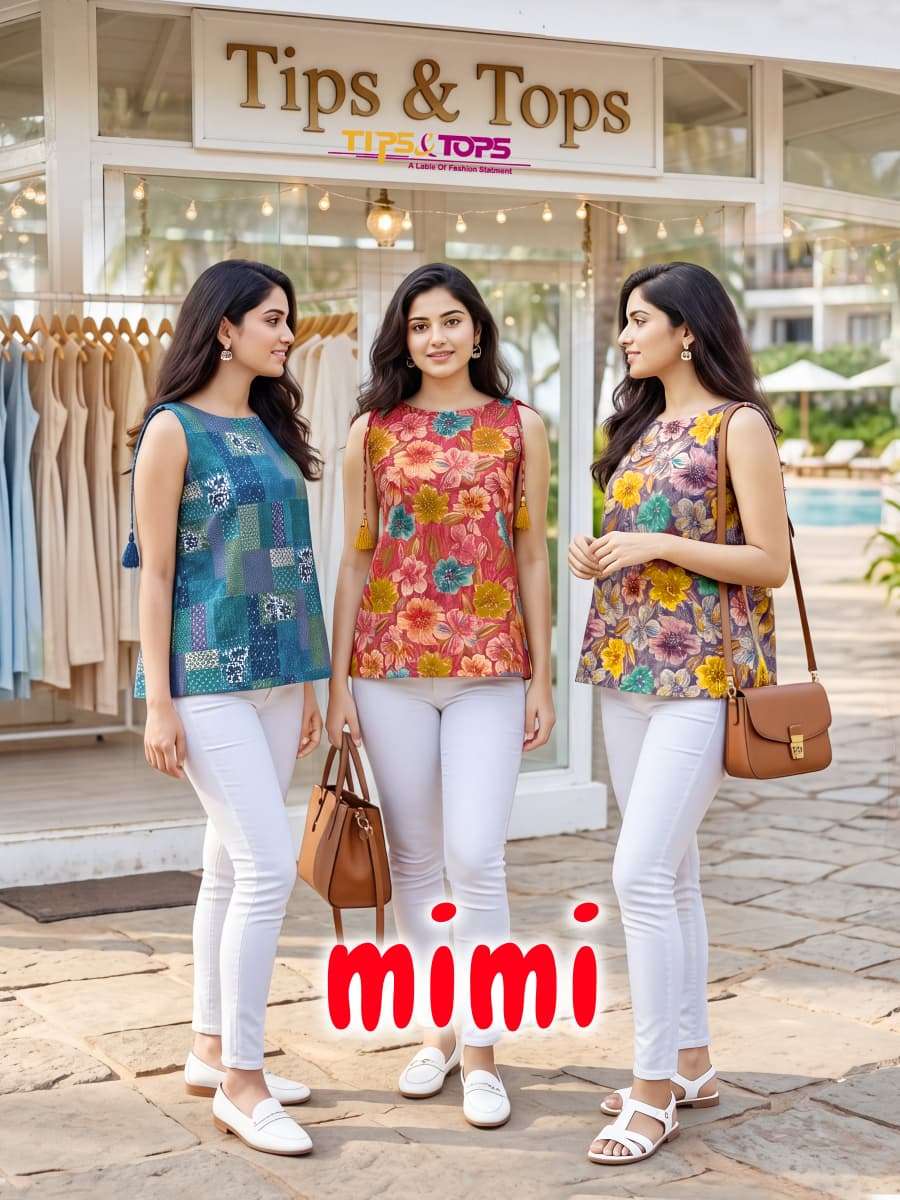 TIPS AND TOPS MIMI COTTON PRINT FANCY SUMMER WEAR LADIES TOP