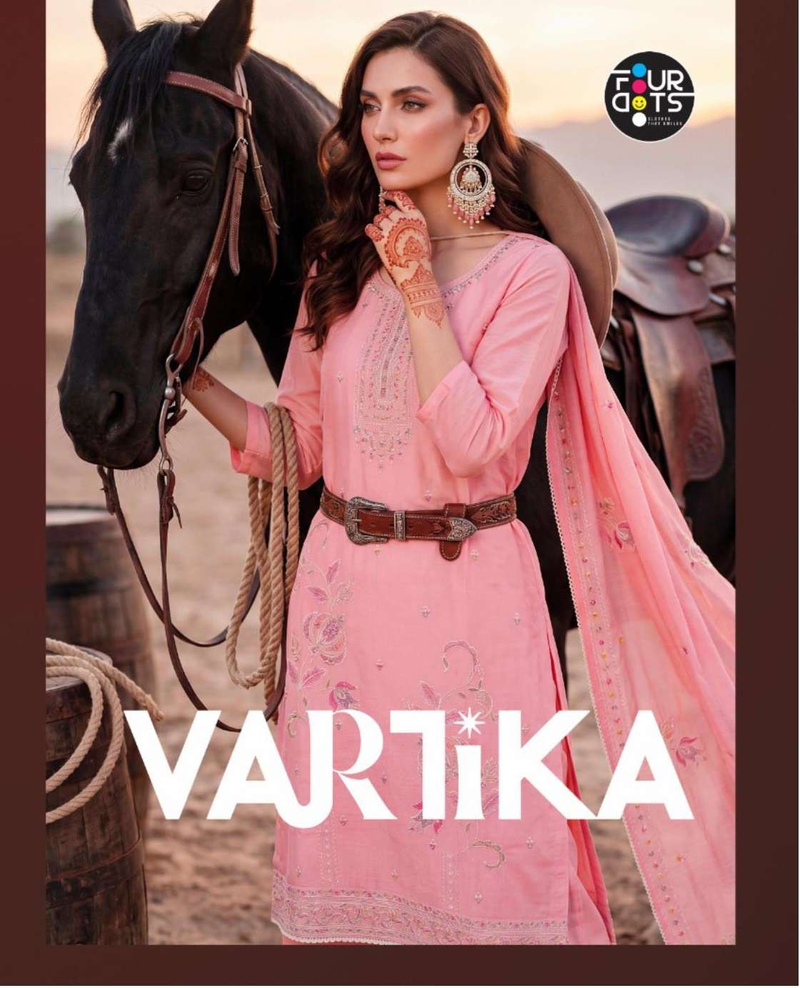TRIPLE AAA VARTIKA CHANDERI SILK FANCY WORKS LADIES SUIT