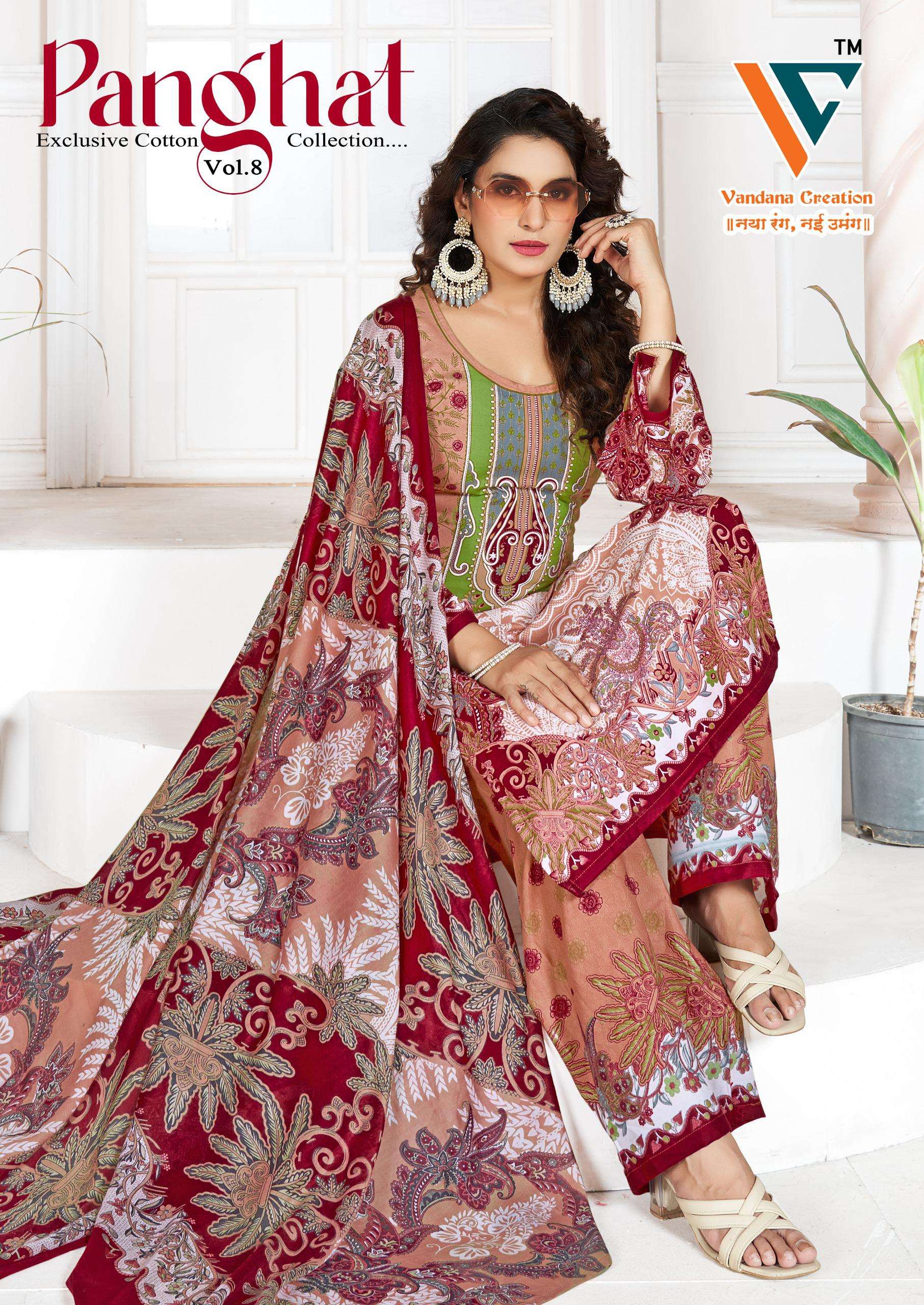 VANDANA CREATION PANGHAT VOL 8 COTTON DIGITAL KARACHI PRINTS SALWAR SUIT
