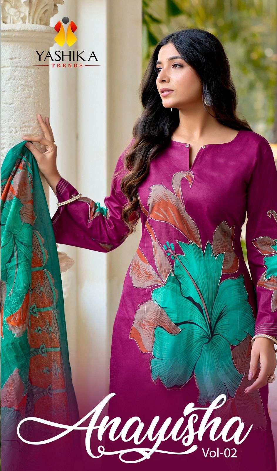 YASHIKA TRENDS ANAYISHA VOL 2 COTTON DIGITAL PRINT WITH FANCY WORK SUIT