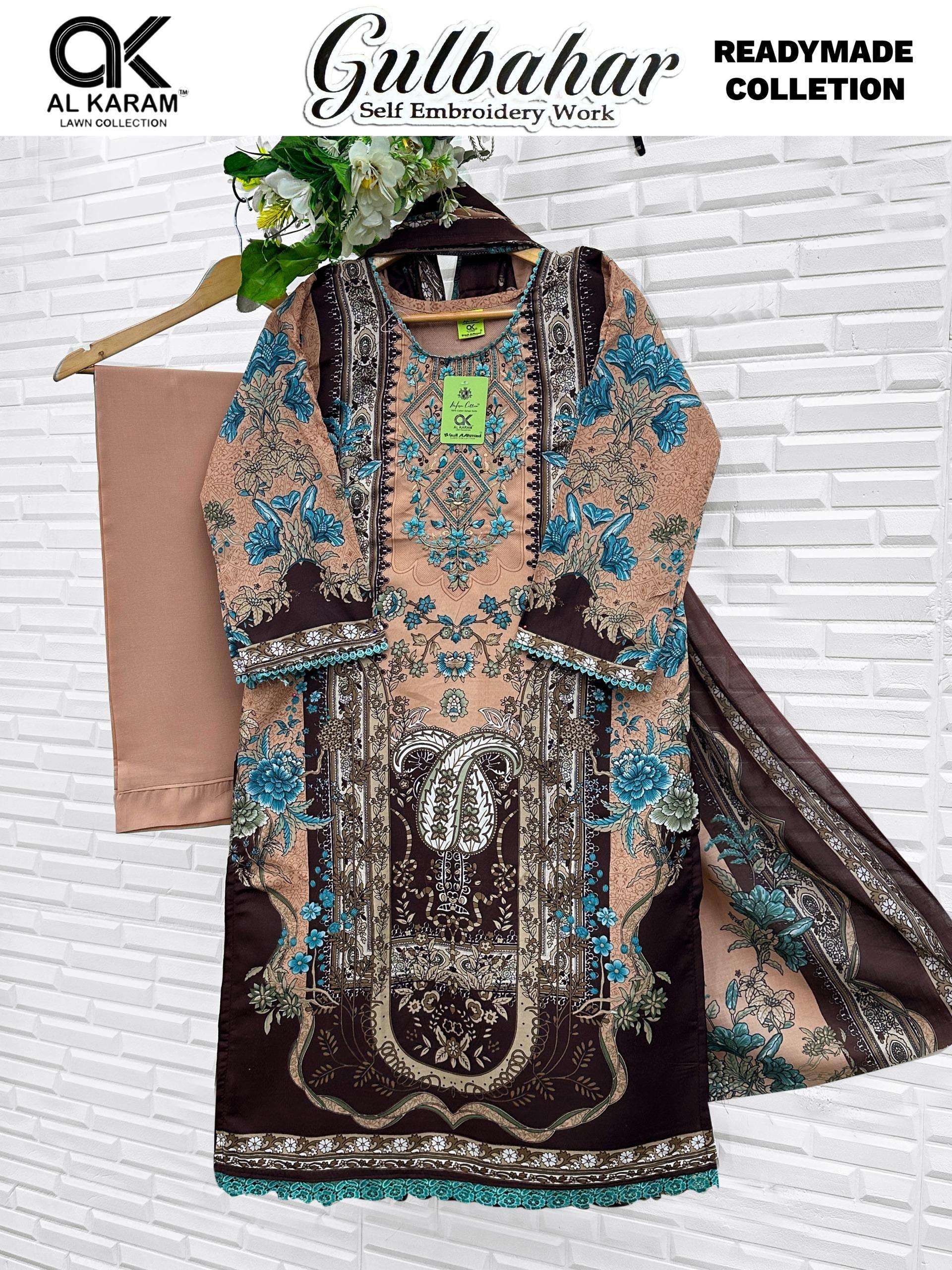 AL KARAM GULBAHAR COTTON DIGITAL PRINT READY MADE SUIT