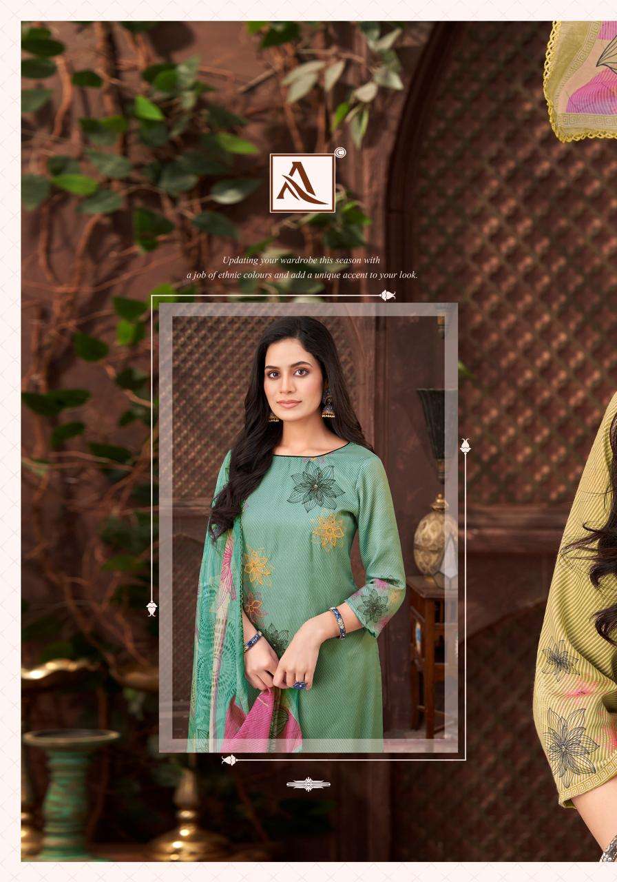 ALOK SUITS VEDIC JAM COTTON DIGITAL PRINT WITH FANCY WORK SUIT