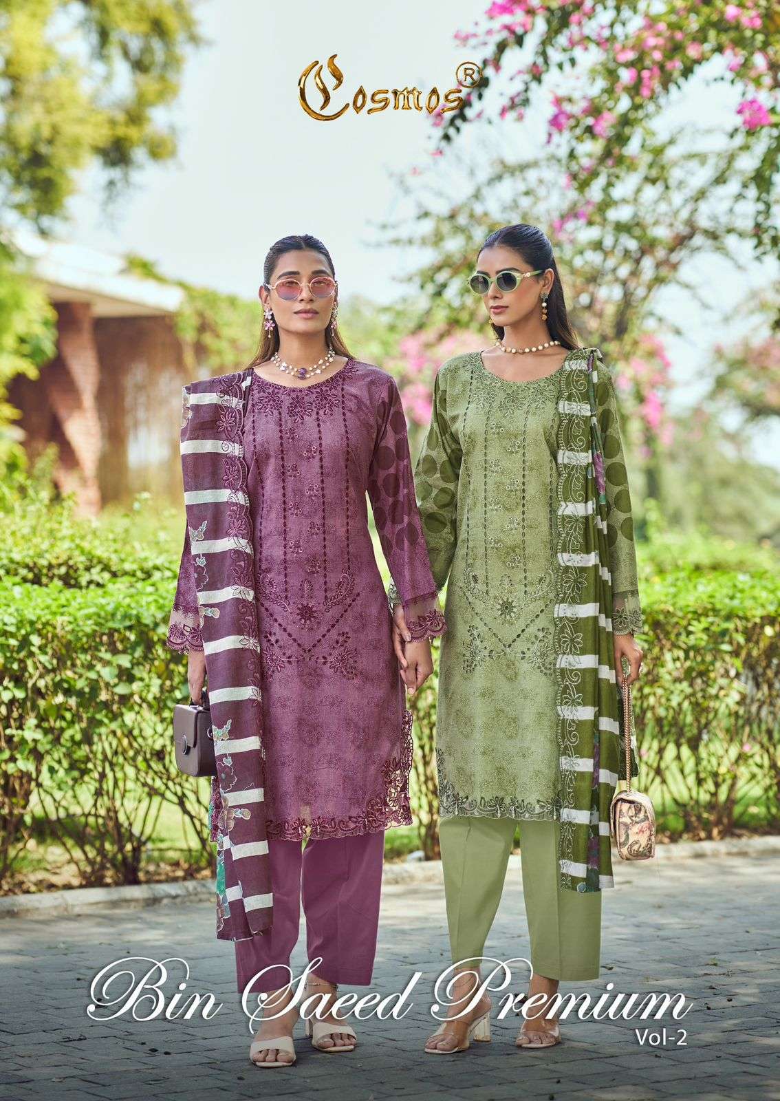 COSMOS FASHION BIN SAEED PREMIUM VOL 2 LAWN COTTON DIGITAL PRINT WITH WORK SUIT