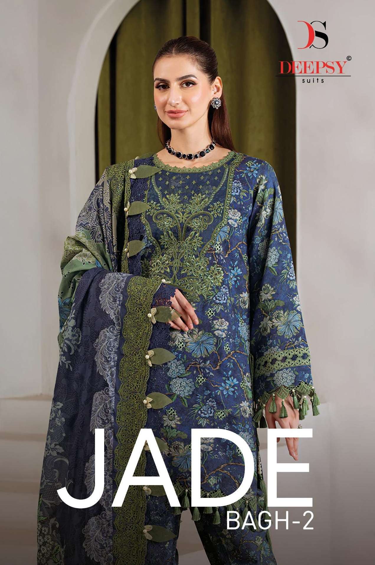 DEEPSY SUITS JADE BAGH VOL 2 COTTON HEAVY PATCH EMBROIDERY WORK SALWAR KAMEEZ 