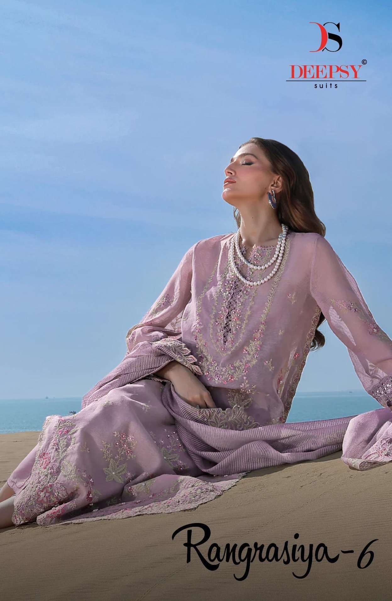 DEEPSY SUITS RANGRASIYA PREMIUM LAWN VOL 6 COTTON EMBROIDERY DESIGNER WORK PAKISTANI SUIT