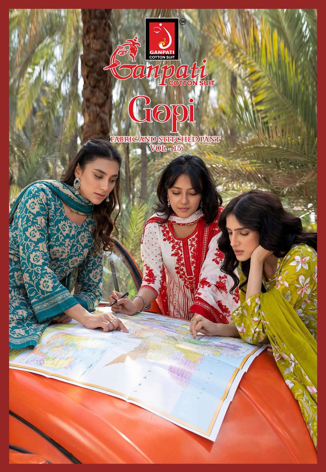 GANPATI GOPI VOL 15 COTTON PRINT READY MADE LADIES SUIT