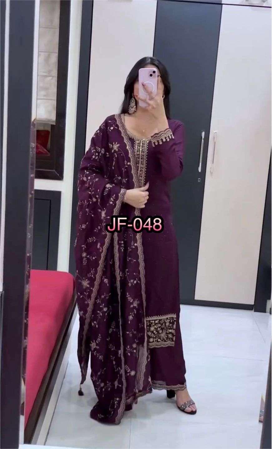 JF 048 GEORGETTE DESIGNER WEAR FESTIVAL SPECIAL LADIES SUIT