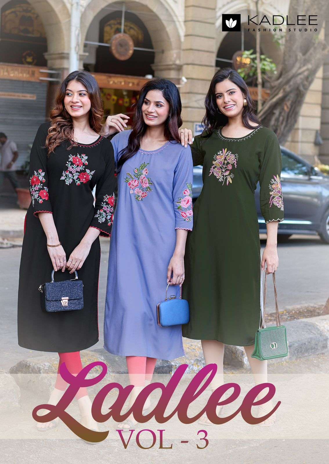 KADLEE FASHION LADLEE VOL 3 RAYON FANCY WORKS LADIES KURTI