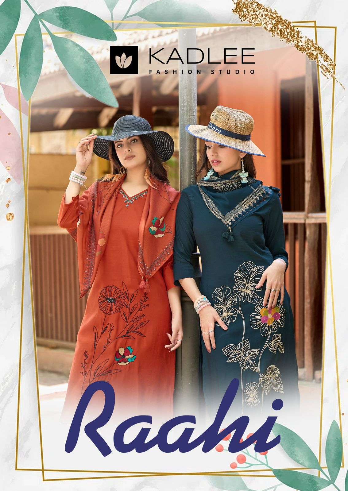 KADLEE FASHION RAAHI ROMAN SILK FANCY WORKS LADIES 3PCS SET COLLECTION 