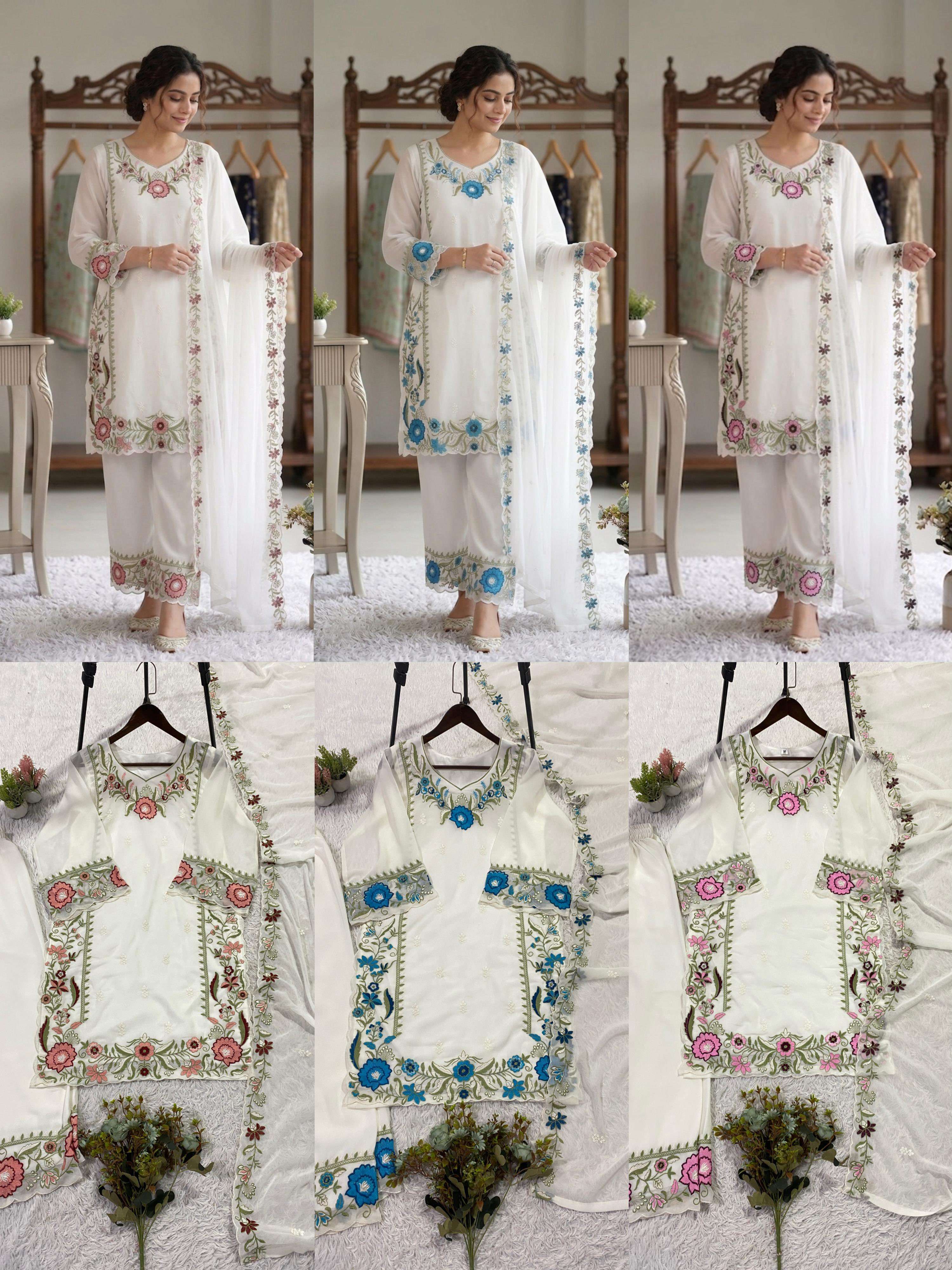 LG 2105 GEORGETTE BEAUTIFUL DESIGNER LOOK PARTY WEAR LADIES SUIT