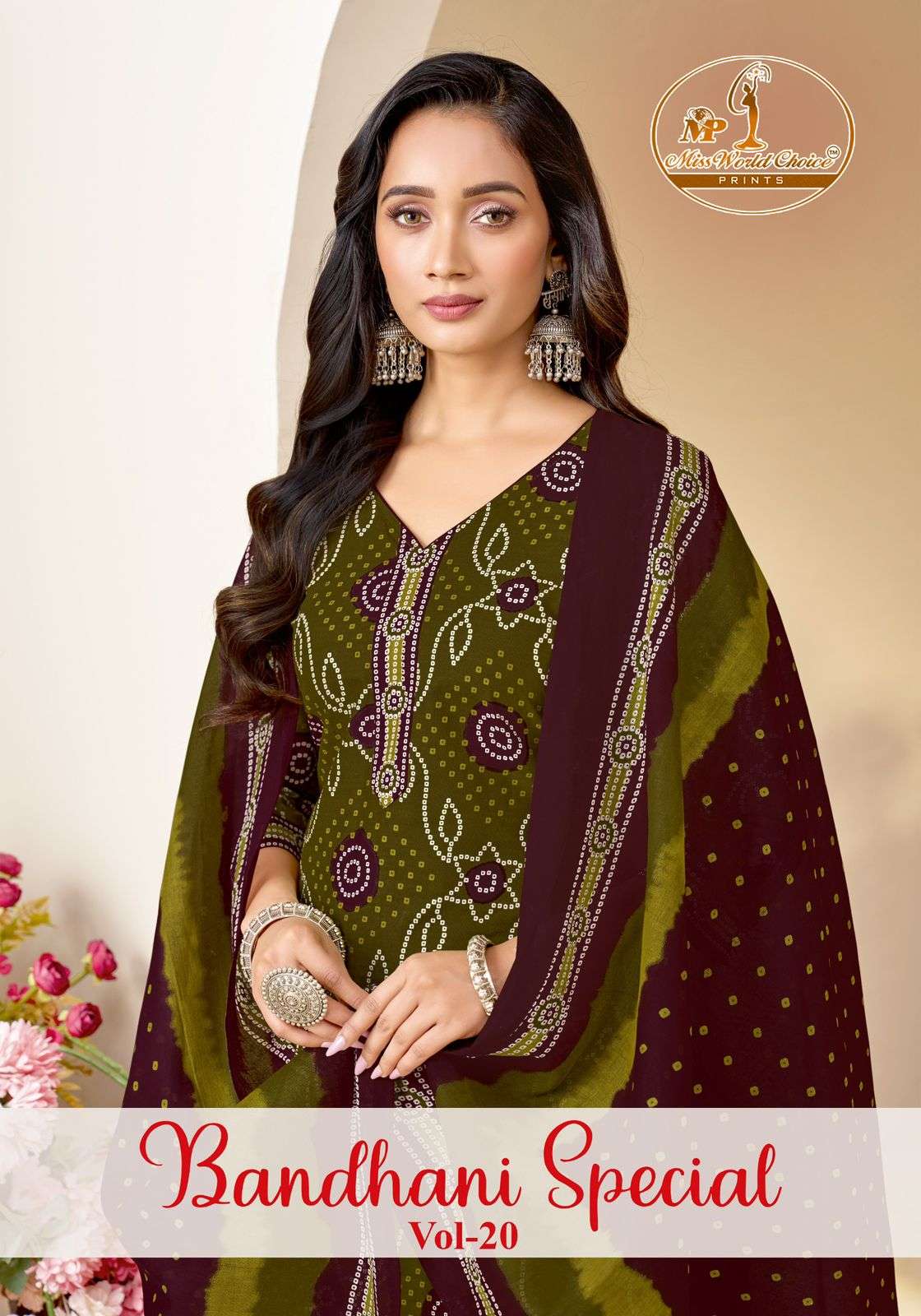 MISS WORLD CHOICE BANDHNI SPECIAL VOL 20 COTTON PRINTED READY MADE PATIYALA SUIT