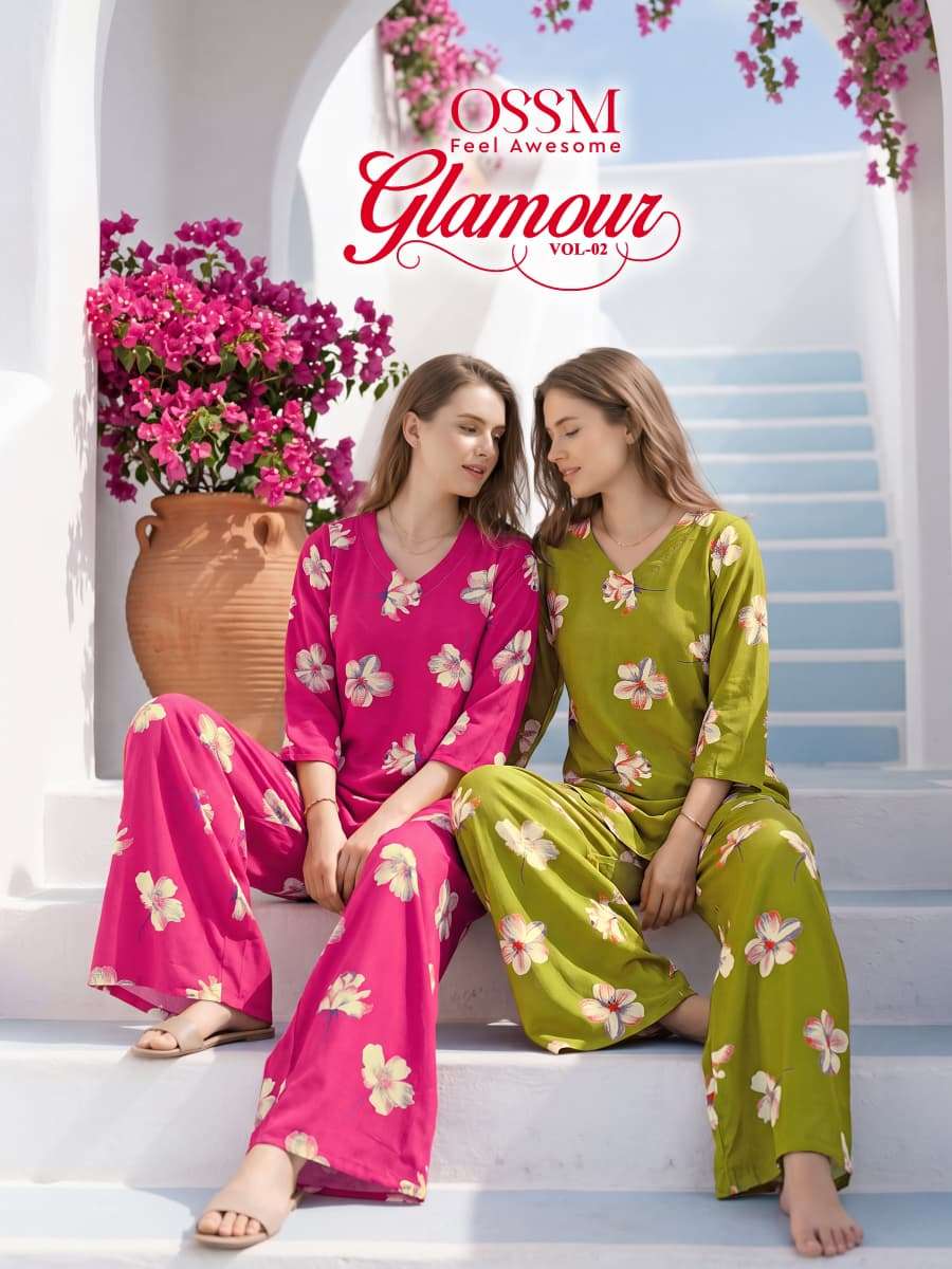 OSSM GLAMOUR VOL 2 RAYON PRINT FANCY SUMMER WEAR LADIES CO-ORD SET 