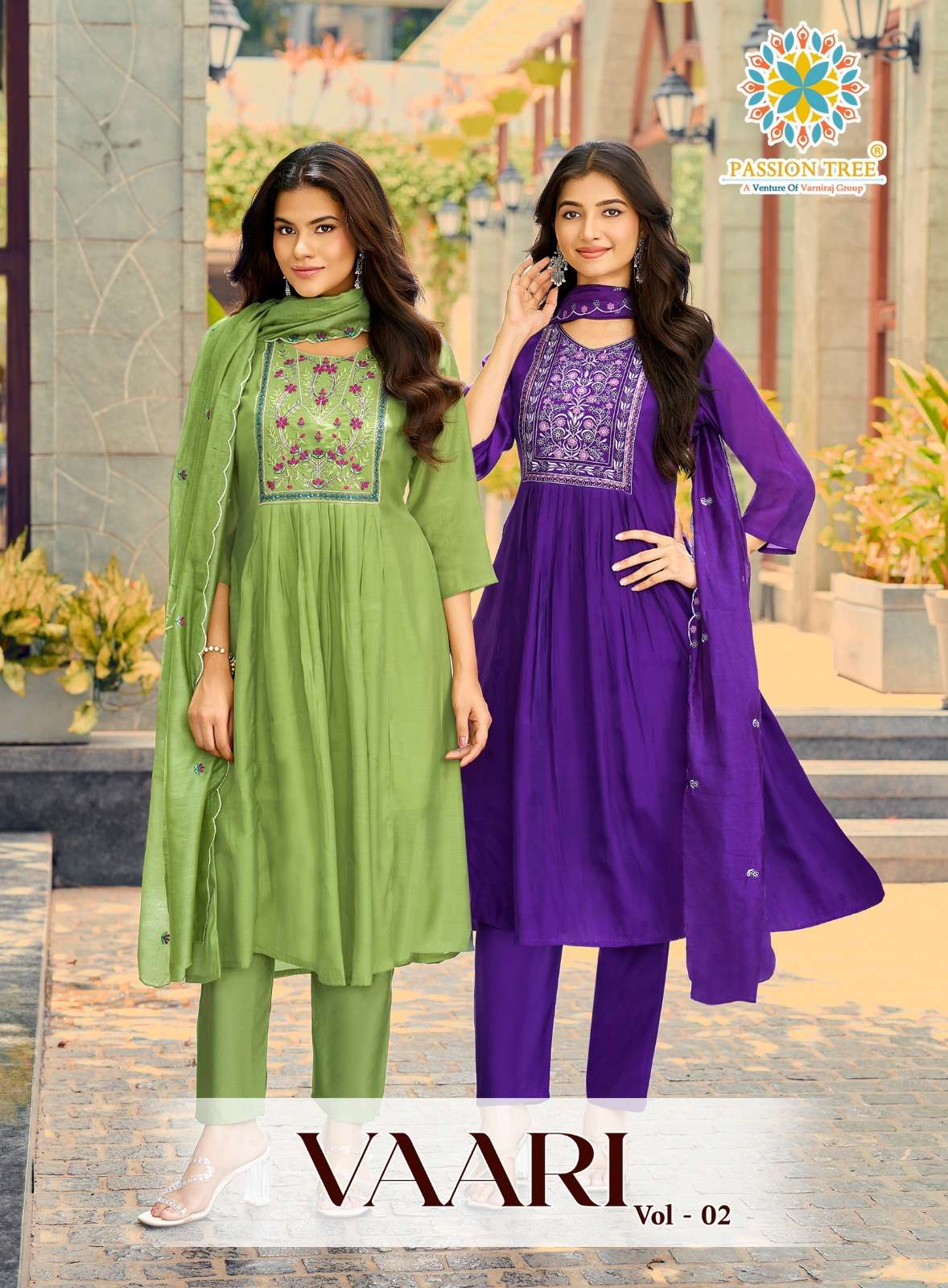 PASSION TREE VAARI VOL 2 SILK FANCY ANARKALI STYLE LADIES 3PCS SET COLLECTION 