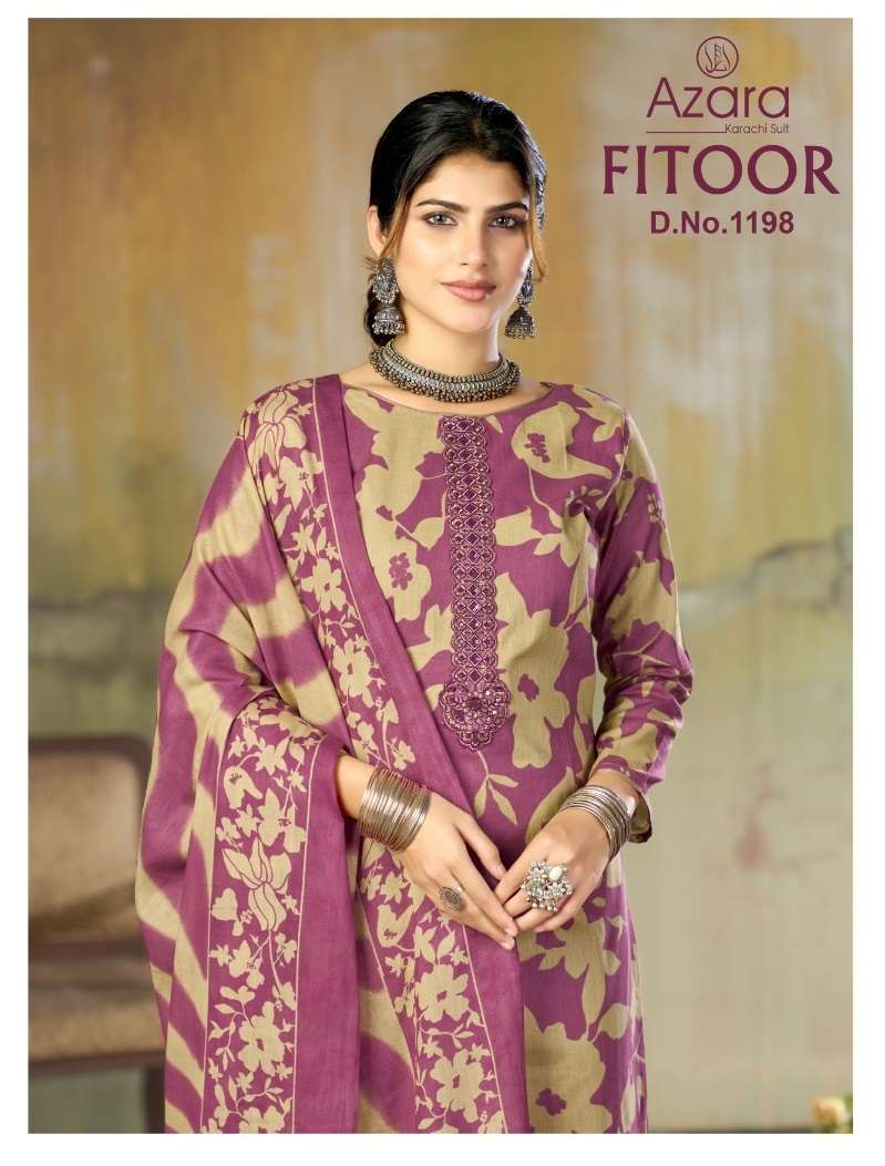 RADHIKA FASHION AZARA FITOOR LAWN COTTON DIGITAL PRINT WITH FANCY WORK SUIT