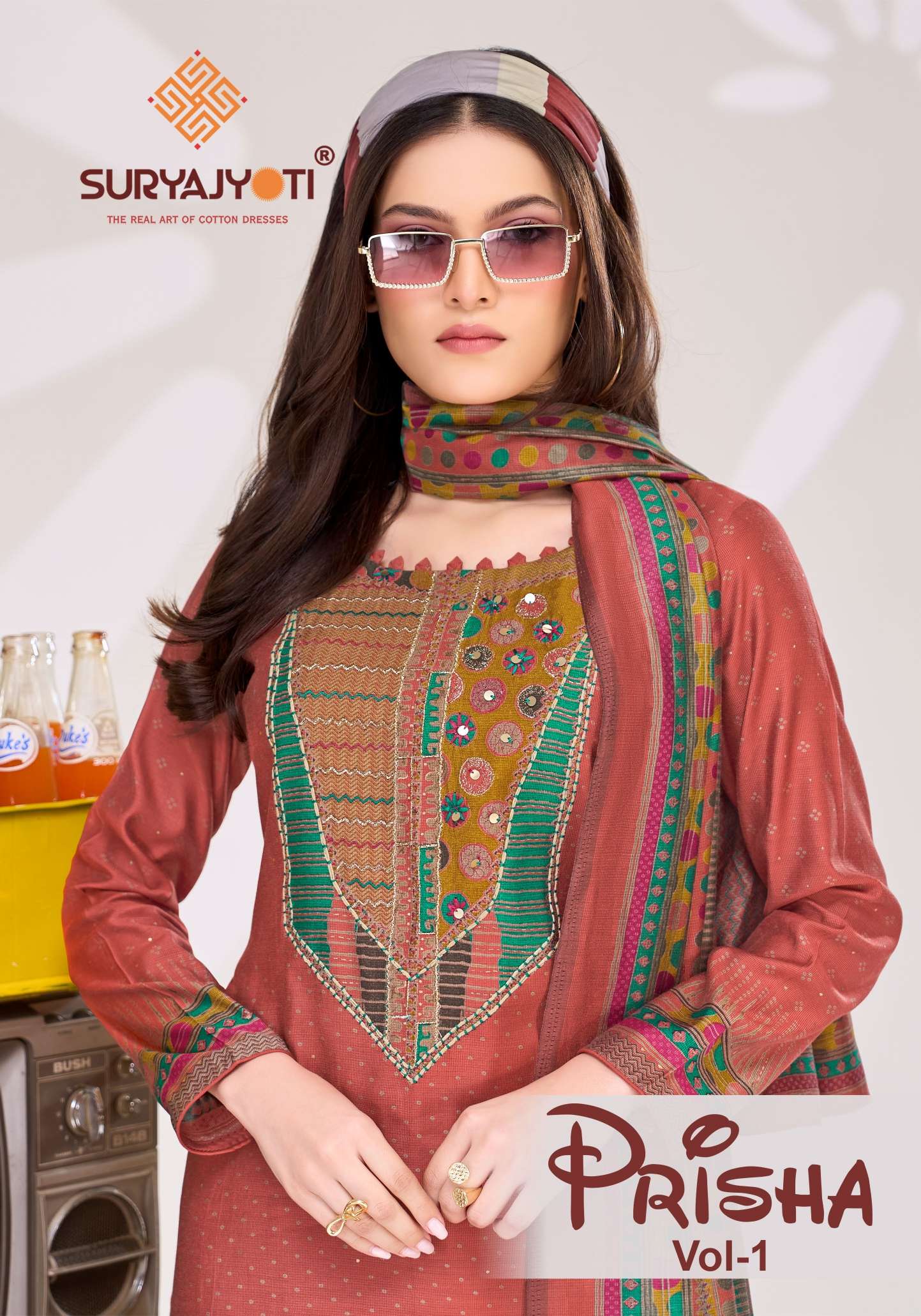 SURYAJYOTI PRISHA VOL 1 MODAL SILK FABRIC FANCY WORKS LADIES SALWAR SUIT