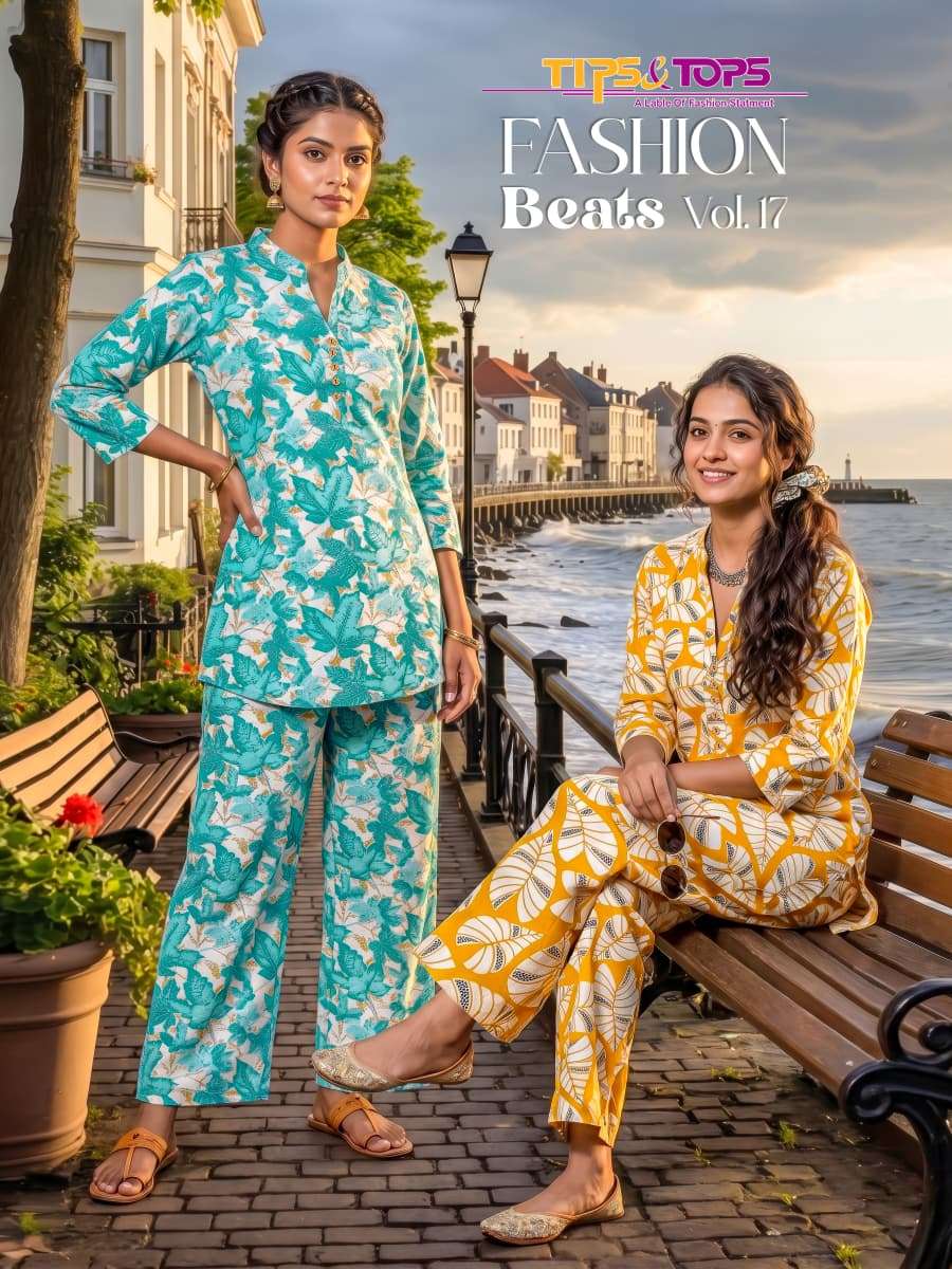 TIPS AND TOPS FASHION BEATS VOL 17 RAYON PRINT FANCY COOL LOOK SUMMER WEAR LADIES CO-ORD SET