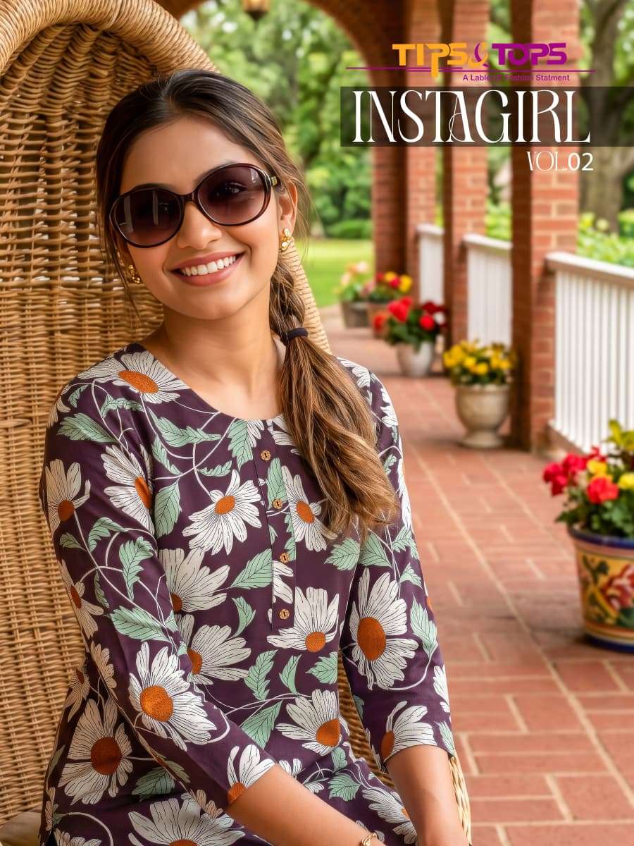 TIPS AND TOPS INSTAGIRL VOL 2 RAYON PRINT FANCY SUMMER WEAR CO-ORD SET 