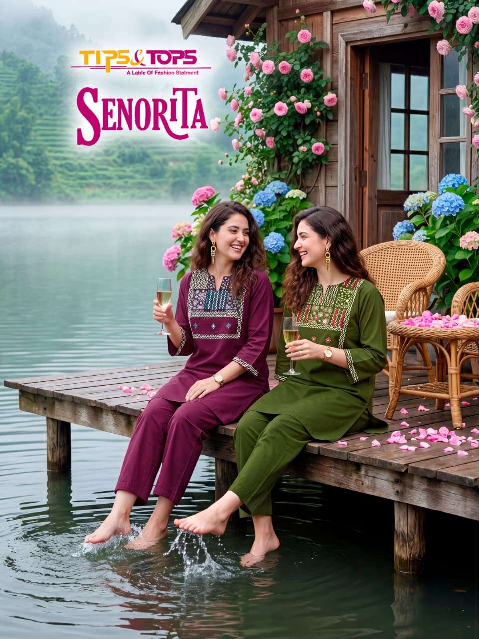 TIPS AND TOPS SENORITA VOL 2 COTTON FANCY WORKS LADIES CORD SET COLLECTION 