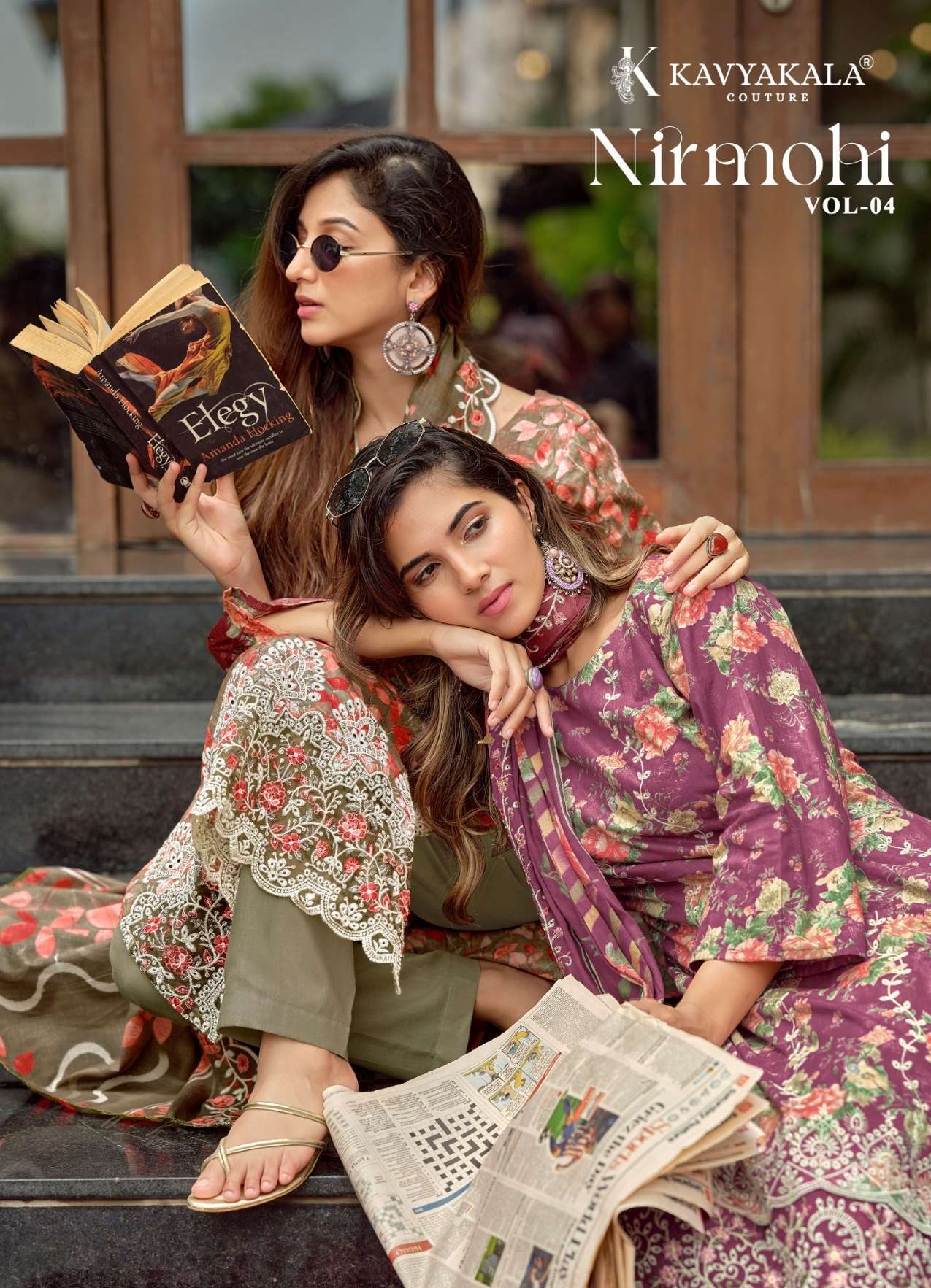 ‎‎ KAVYA‎‎ KALA COUTURE NIRMOHI VOL 4 LAWN COTTON PRINT WITH FANCY EMBROIDERY WORK SUIT