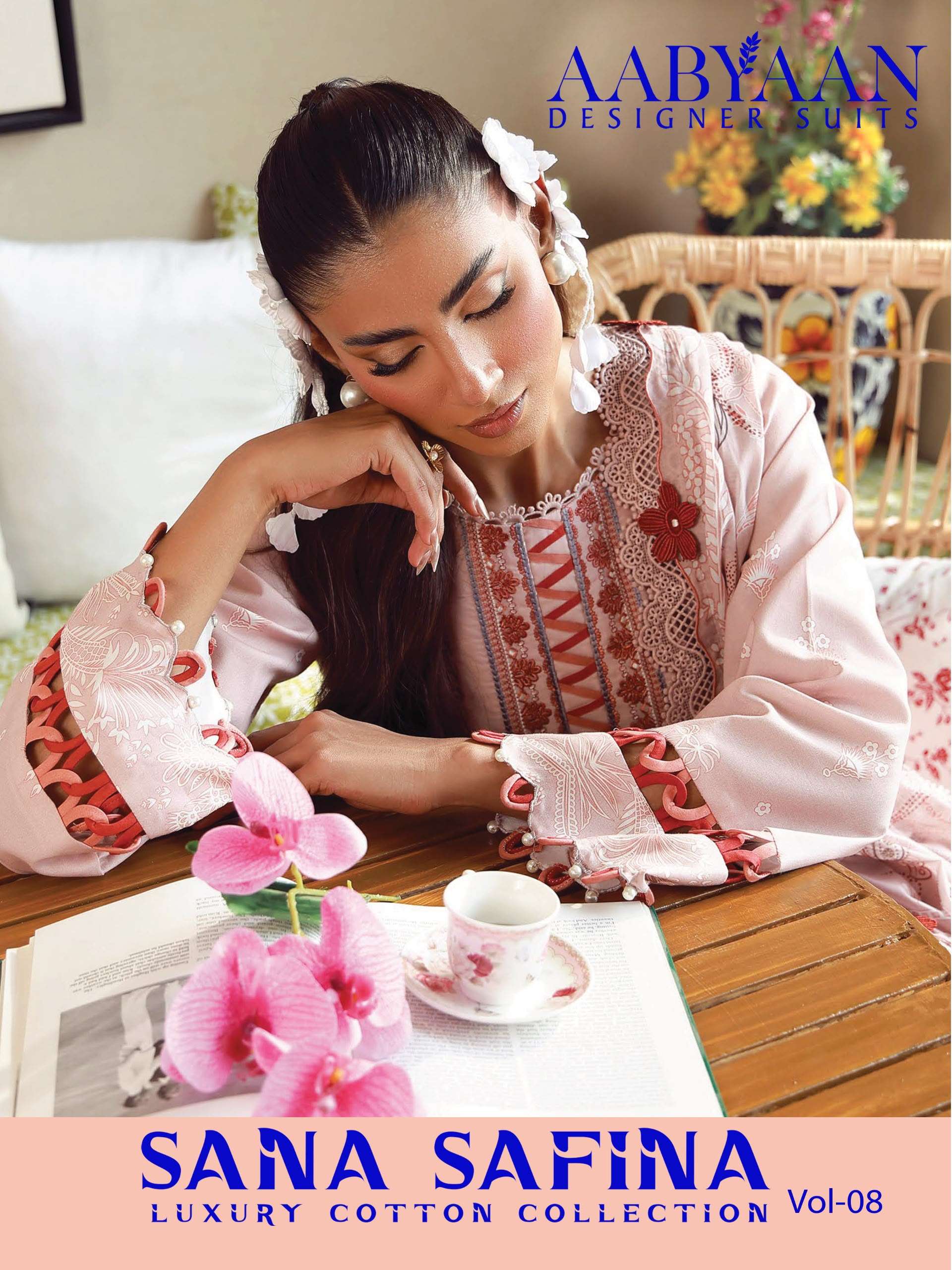 AABYAAN DESIGNER SUIT SANA SAFINA VOL 8 COTTON DIGITAL KARACHI PRINTS SALWAR SUIT