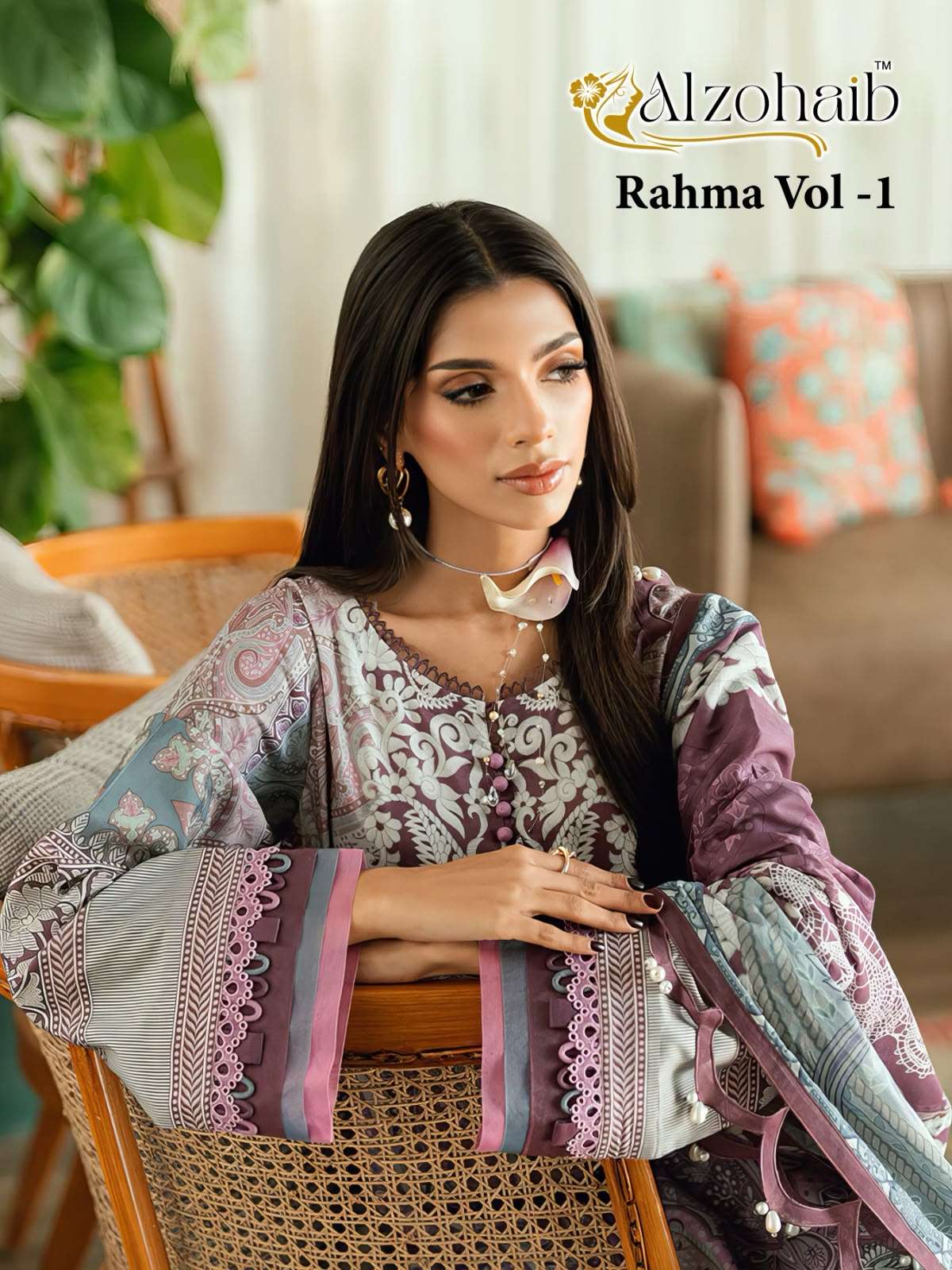 AL ZOHAIB RAHMA VOL 1 COTTON PATCH EMBROIDERY WORK SALWAR KAMEEZ 