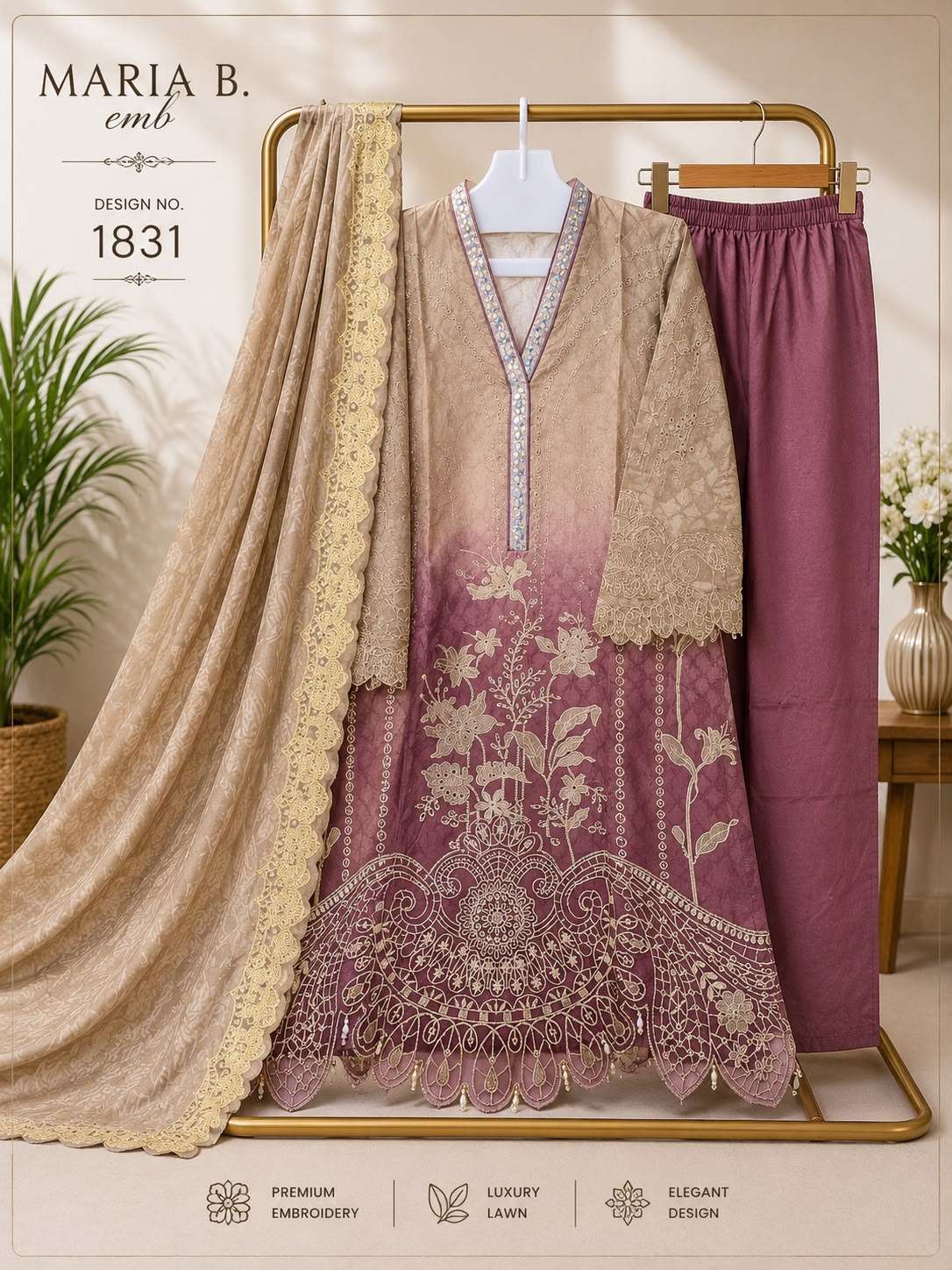 DEEPSY SUITS D NO 1831 COTTON HEAVY EMBROIDERY DESIGNER WORK READY MADE PAKISTANI SUIT