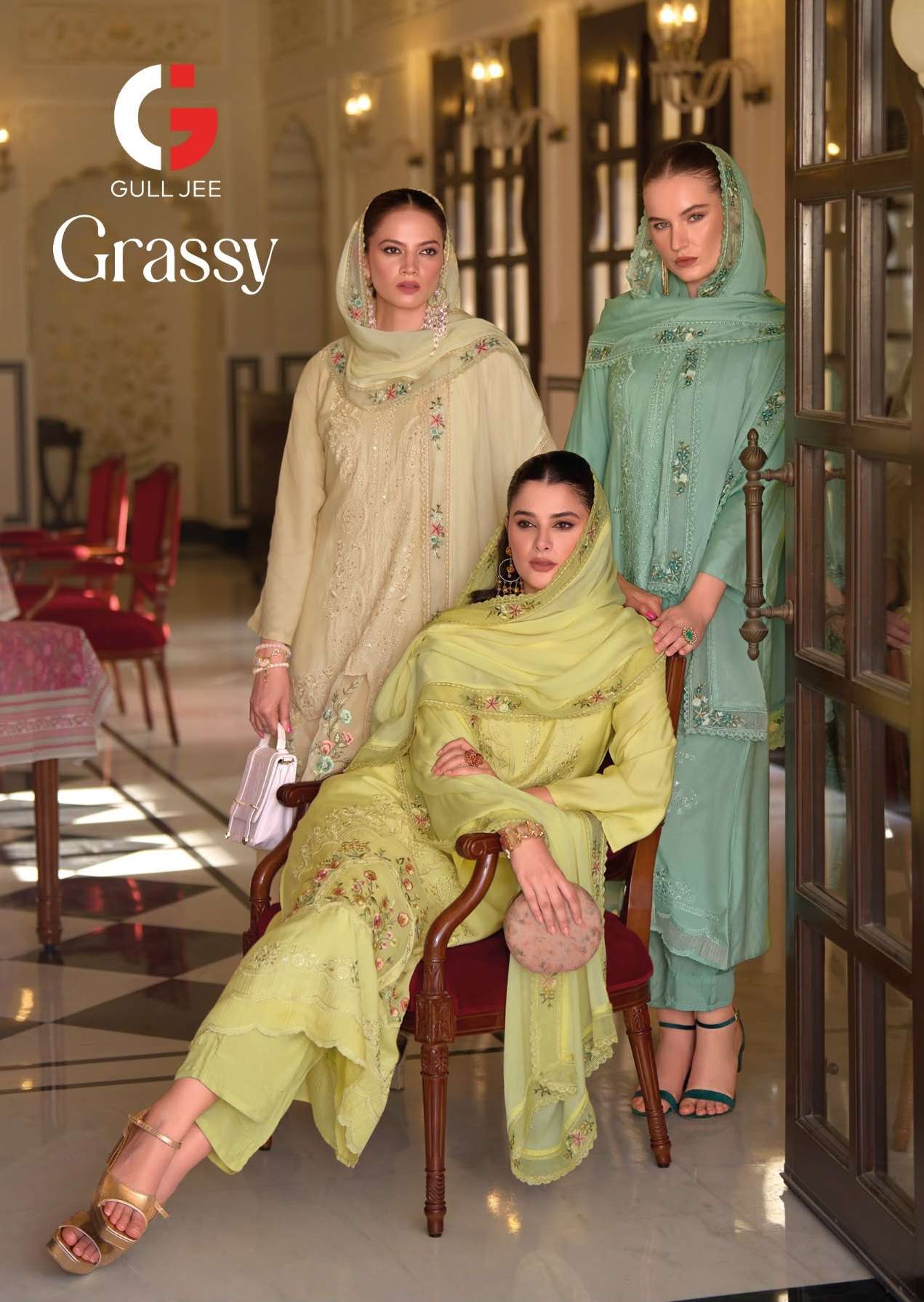 DEEPSY SUITS GULL JEE GRASSY VISCOSE HEAVY EMBROIDERED DESIGNER WORK SUIT