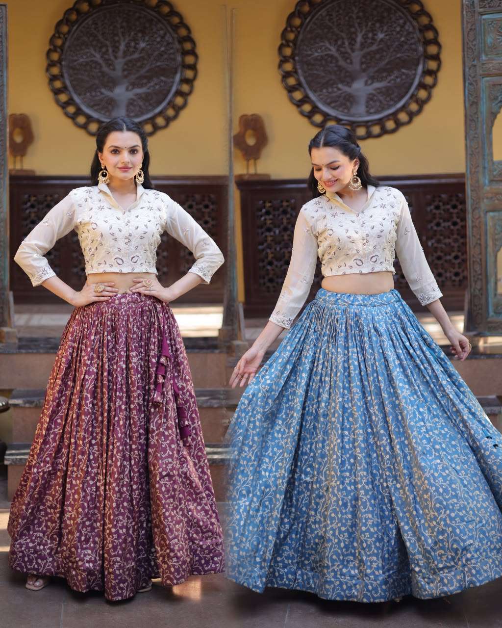 KA 5070 JACQUARD DESIGNER WORK FESTIVE WEAR LEHENGA WITH TOP COLLECTION 