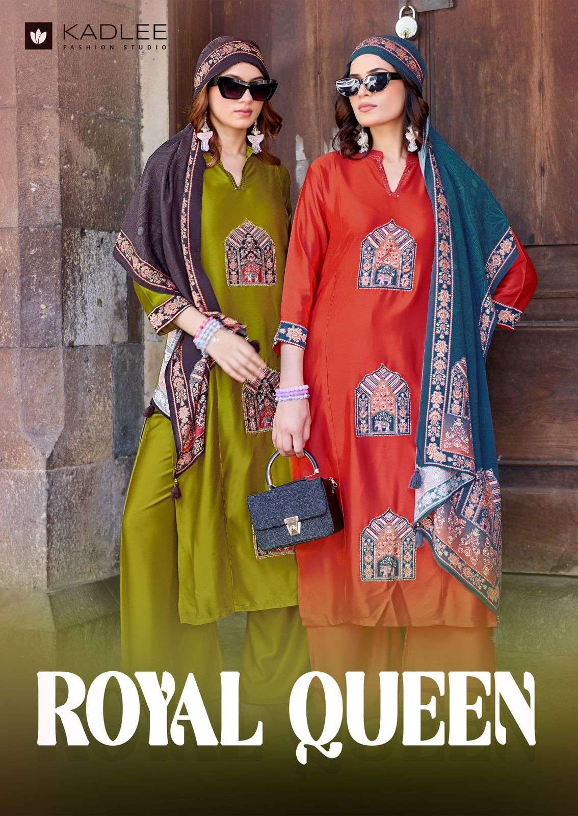 KADLEE FASHION ROYAL QUEEN SILK FANCY WORKS LADIES 3PCS SET COLLECTION 