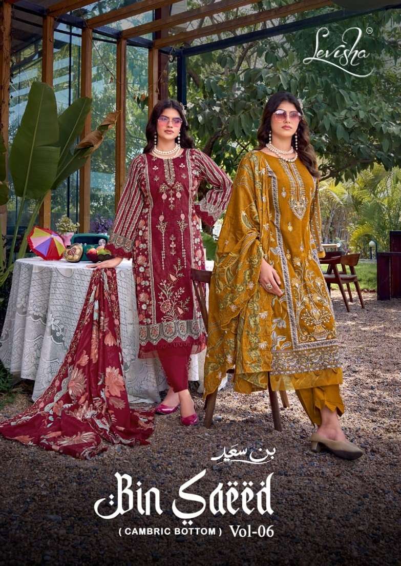 LEVISHA BIN SAEED NX VOL 6 LAWN COTTON DIGITAL PRINT WITH FANCY WORK SUIT